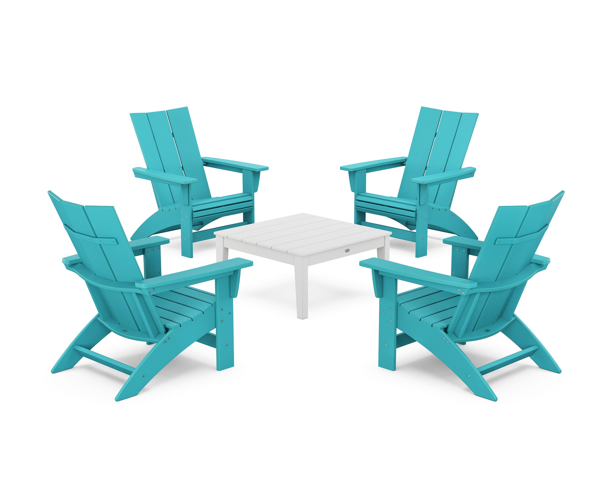 5-Piece Modern Grand Adirondack Chair Conversation Group