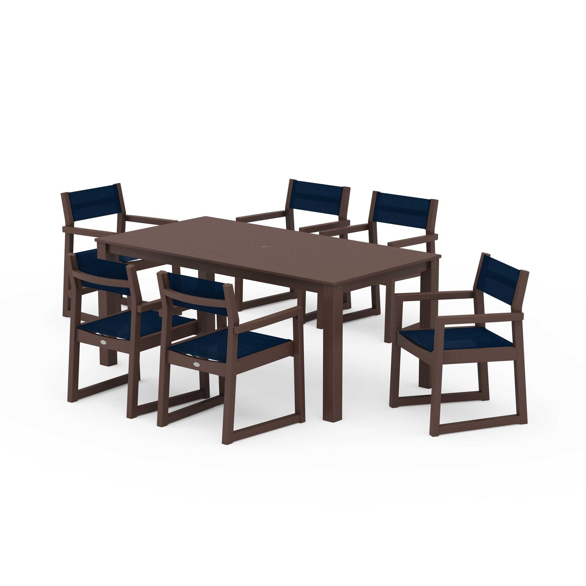 EDGE Sling Arm Chair 7-Piece Parsons Dining Set