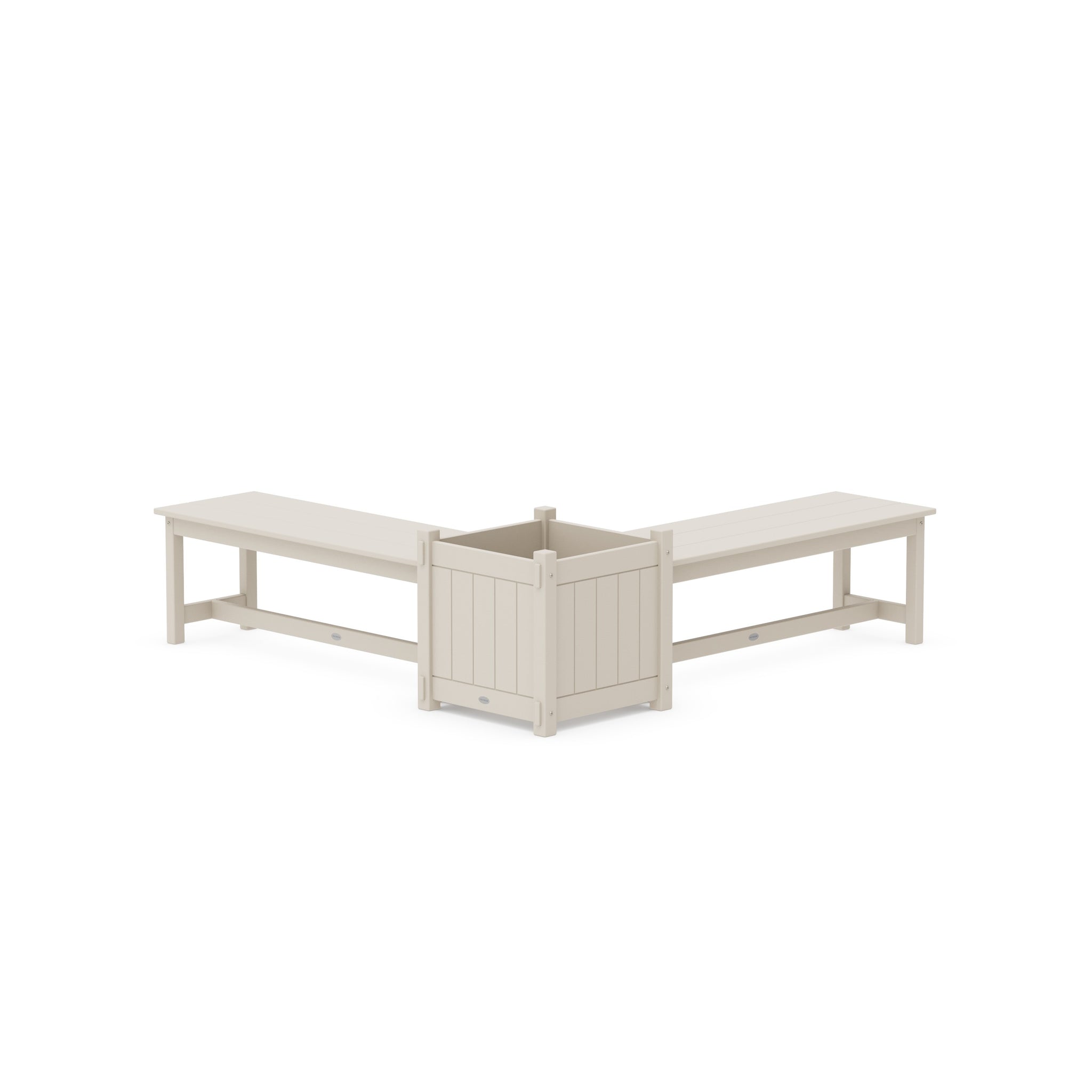 48" Vineyard L- Shaped Planter Bench Set- Large