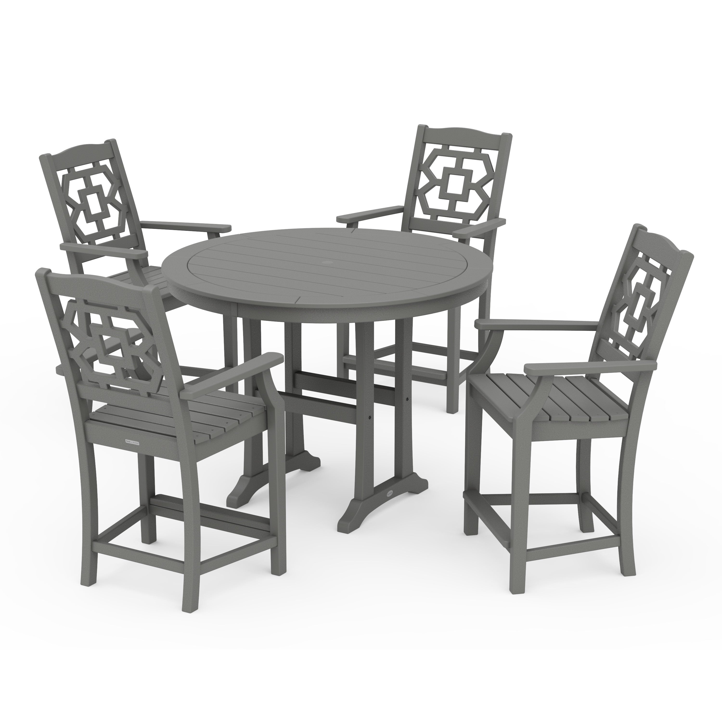Chinoiserie 5-Piece Round Counter Set