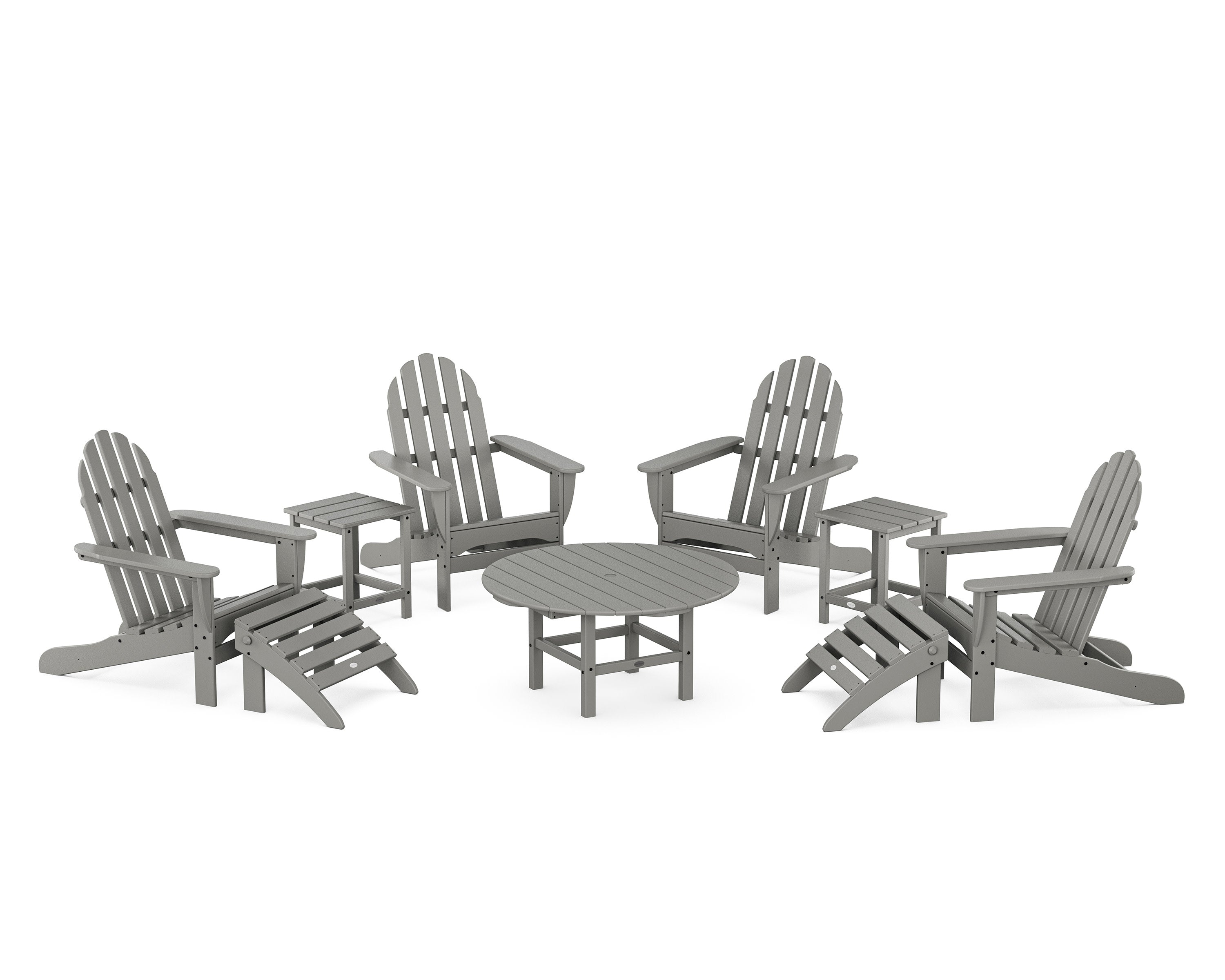 Classic Adirondack Chair 9-Piece Conversation Set