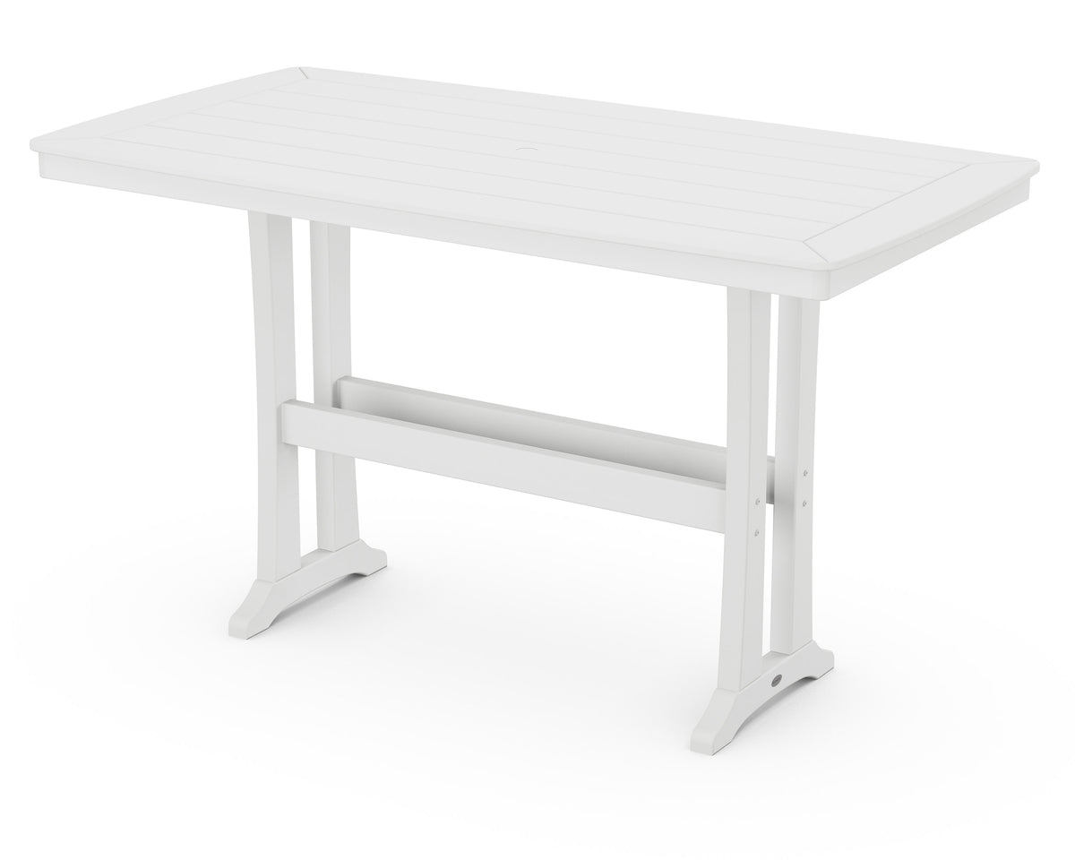 Nautical Trestle 38" x 73" Bar Table