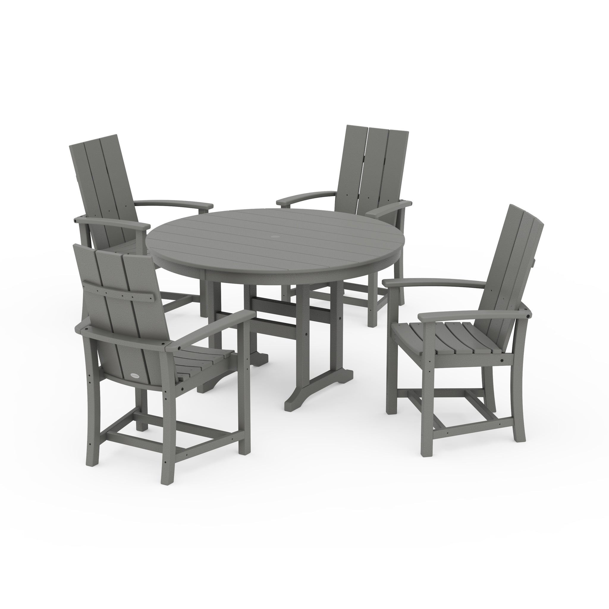 Modern Adirondack 5-Piece Round Farmhouse Dining Set