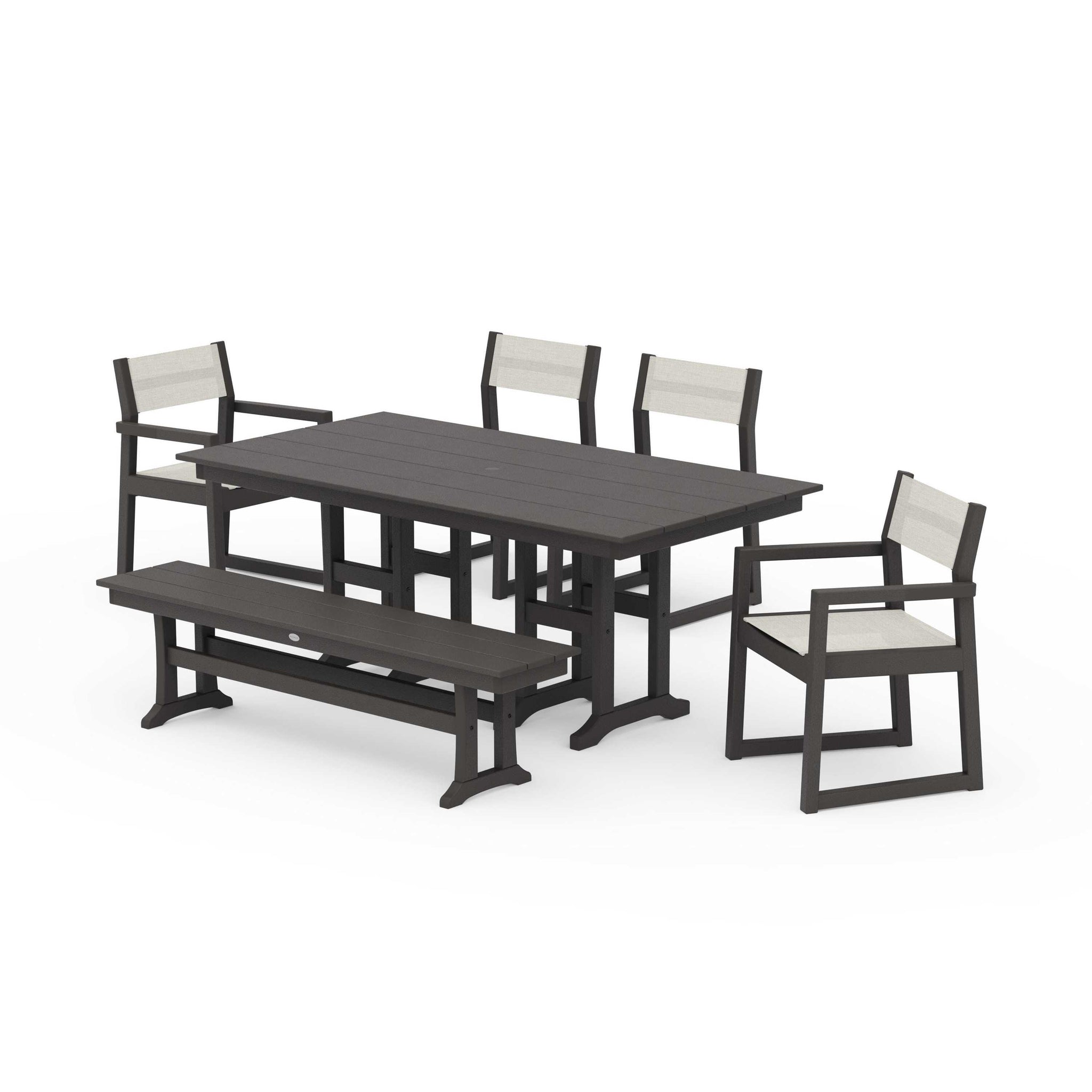 EDGE Sling 6-Piece Farmhouse Dining Set