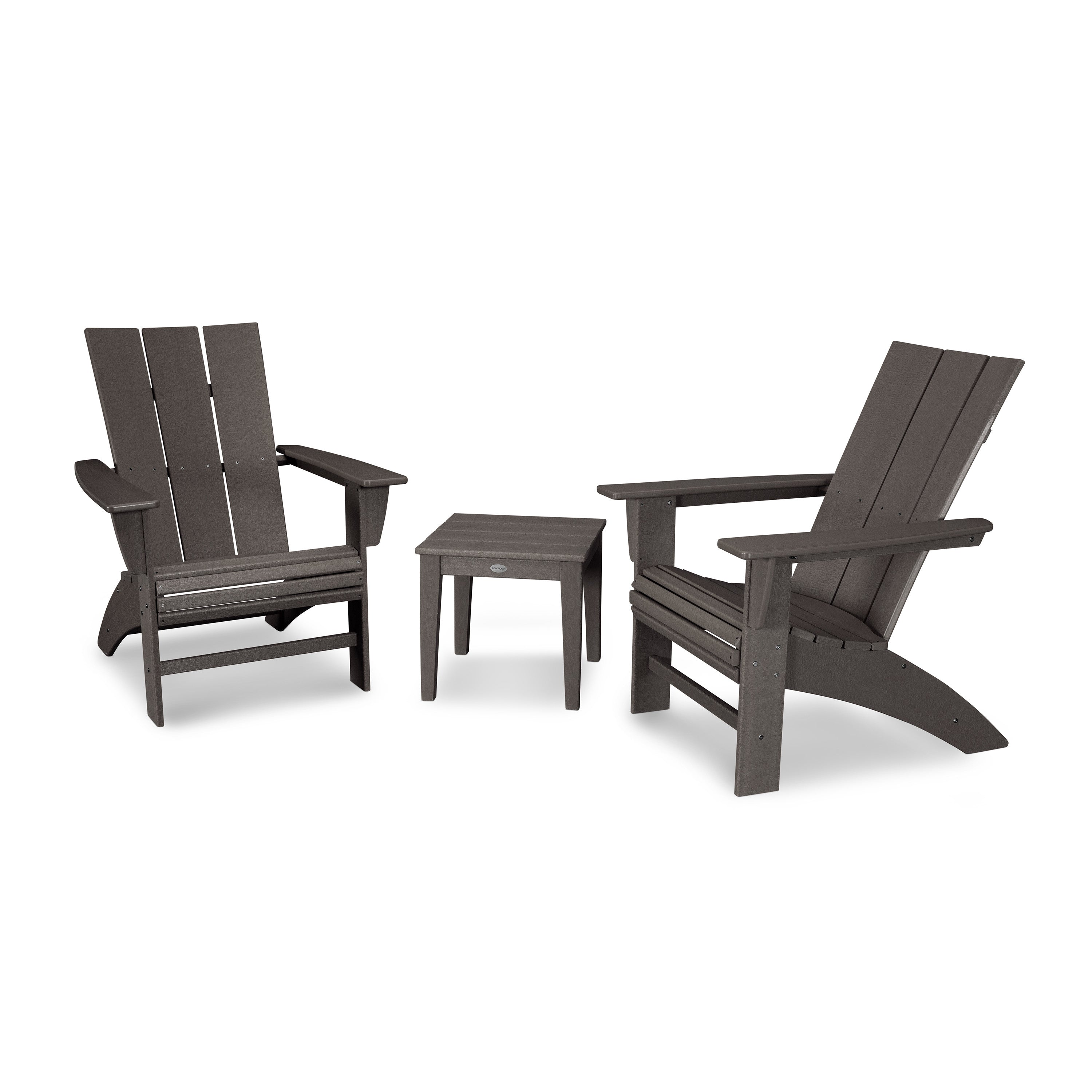 Modern 3-Piece Curveback Adirondack Set