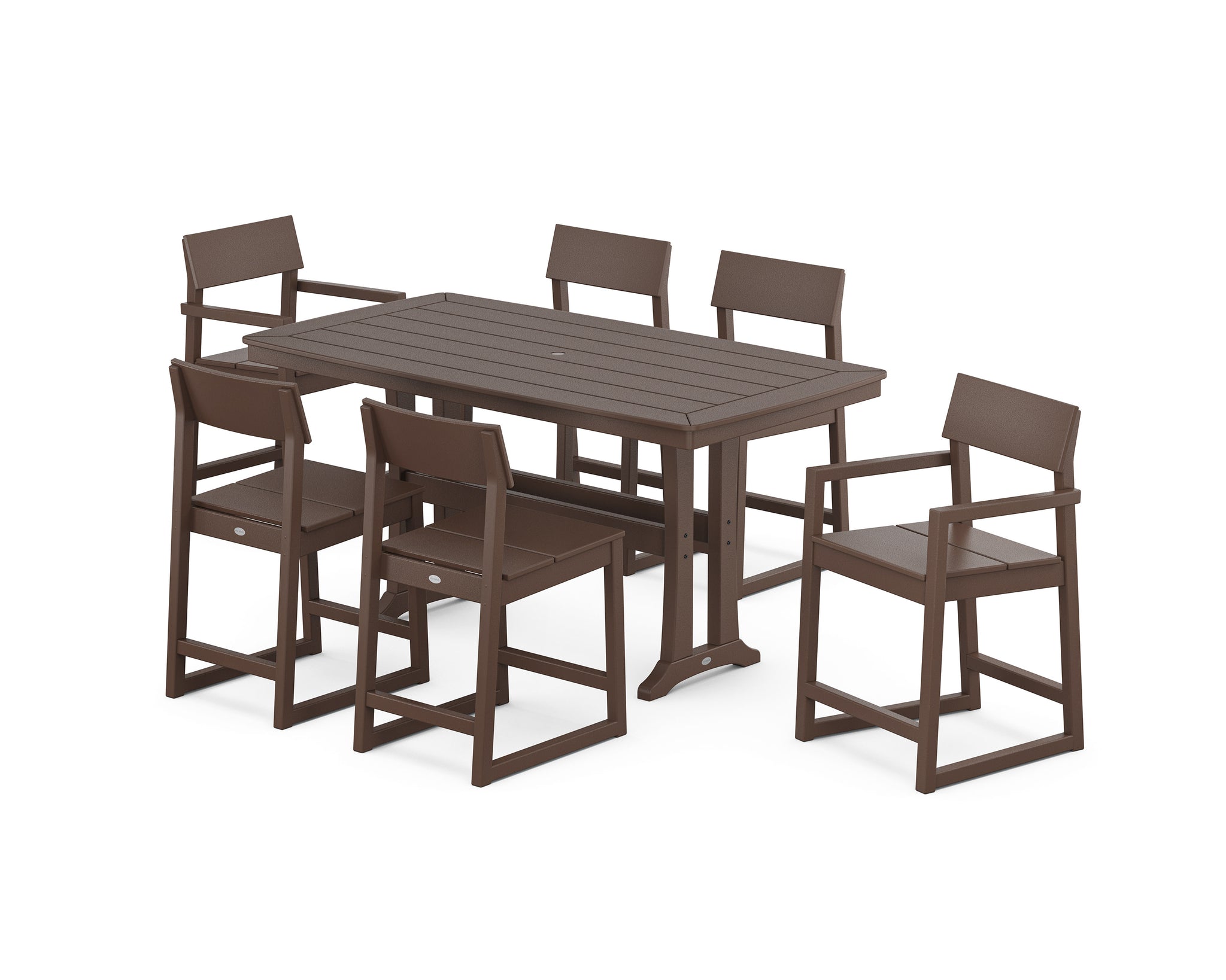 EDGE 7-Piece Counter Set with Trestle Legs