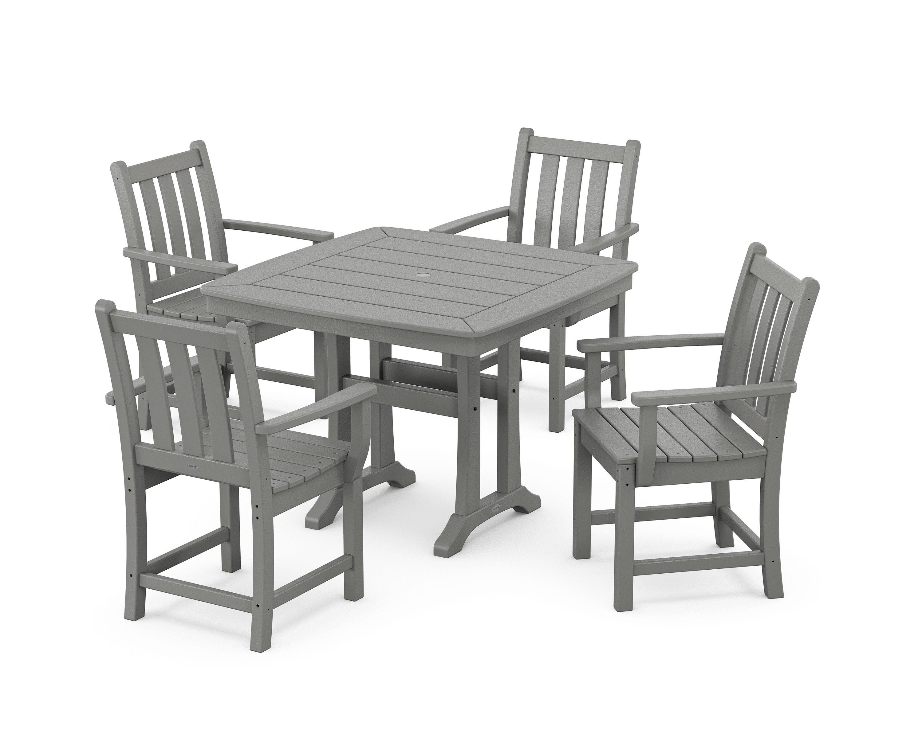Traditional Garden 5-Piece Dining Set with Trestle Legs