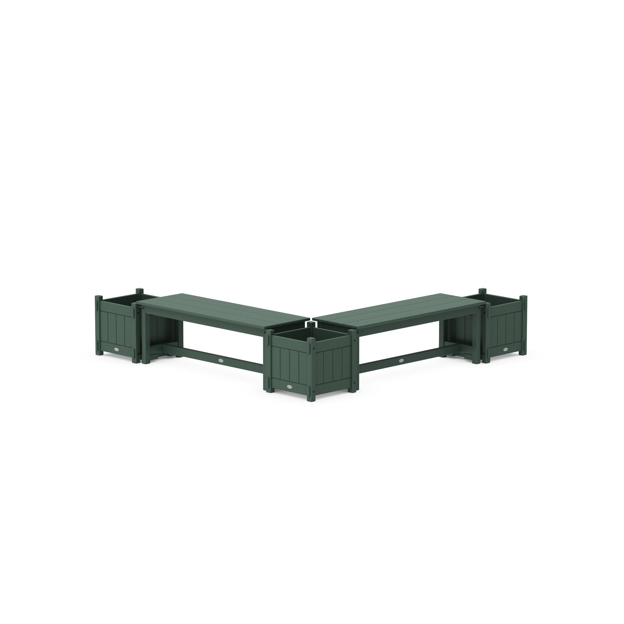 48" Vineyard L- Shaped Planter Bench Corner Set
