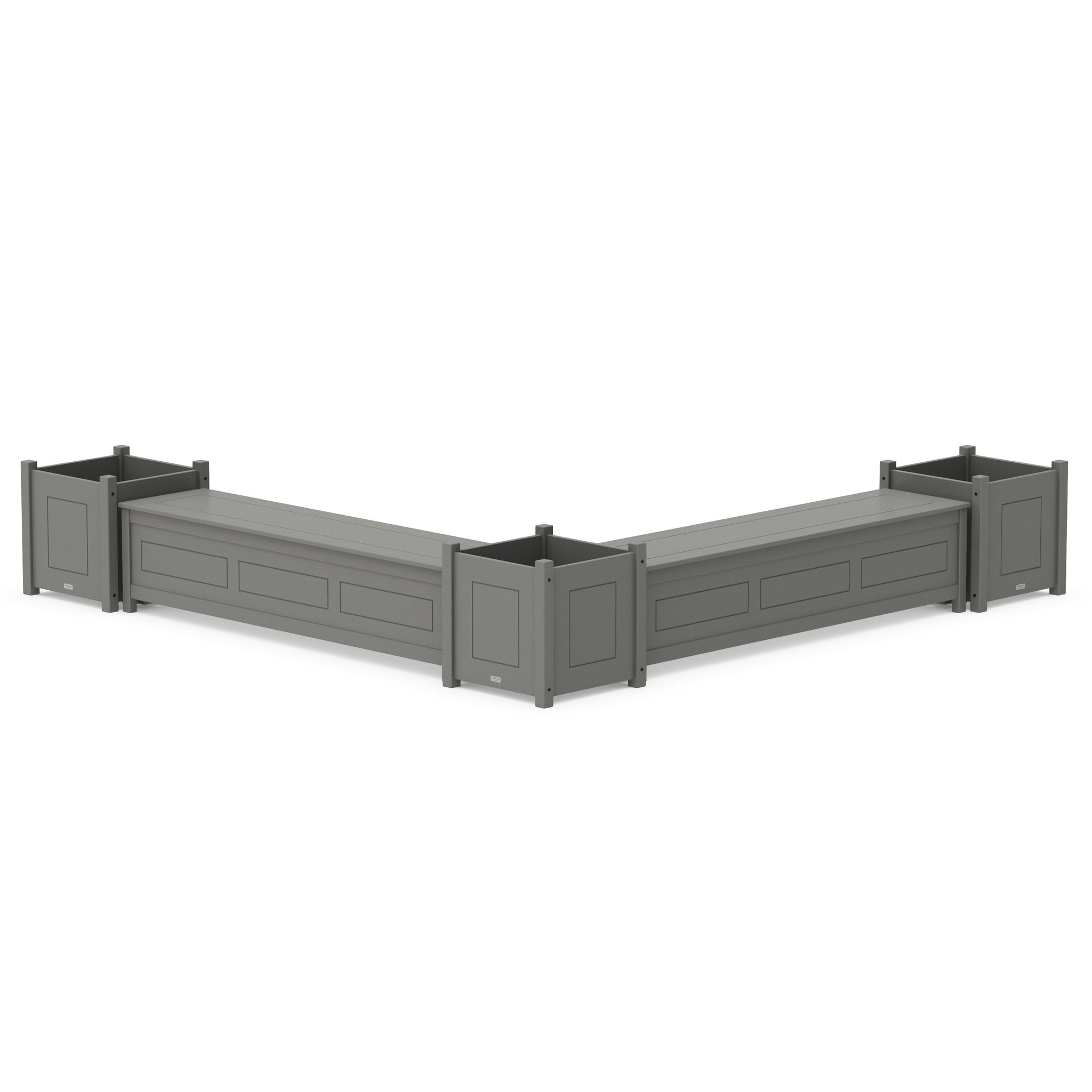 72" Country Living L- Shaped Planter Storage Bench Corner Set- Large