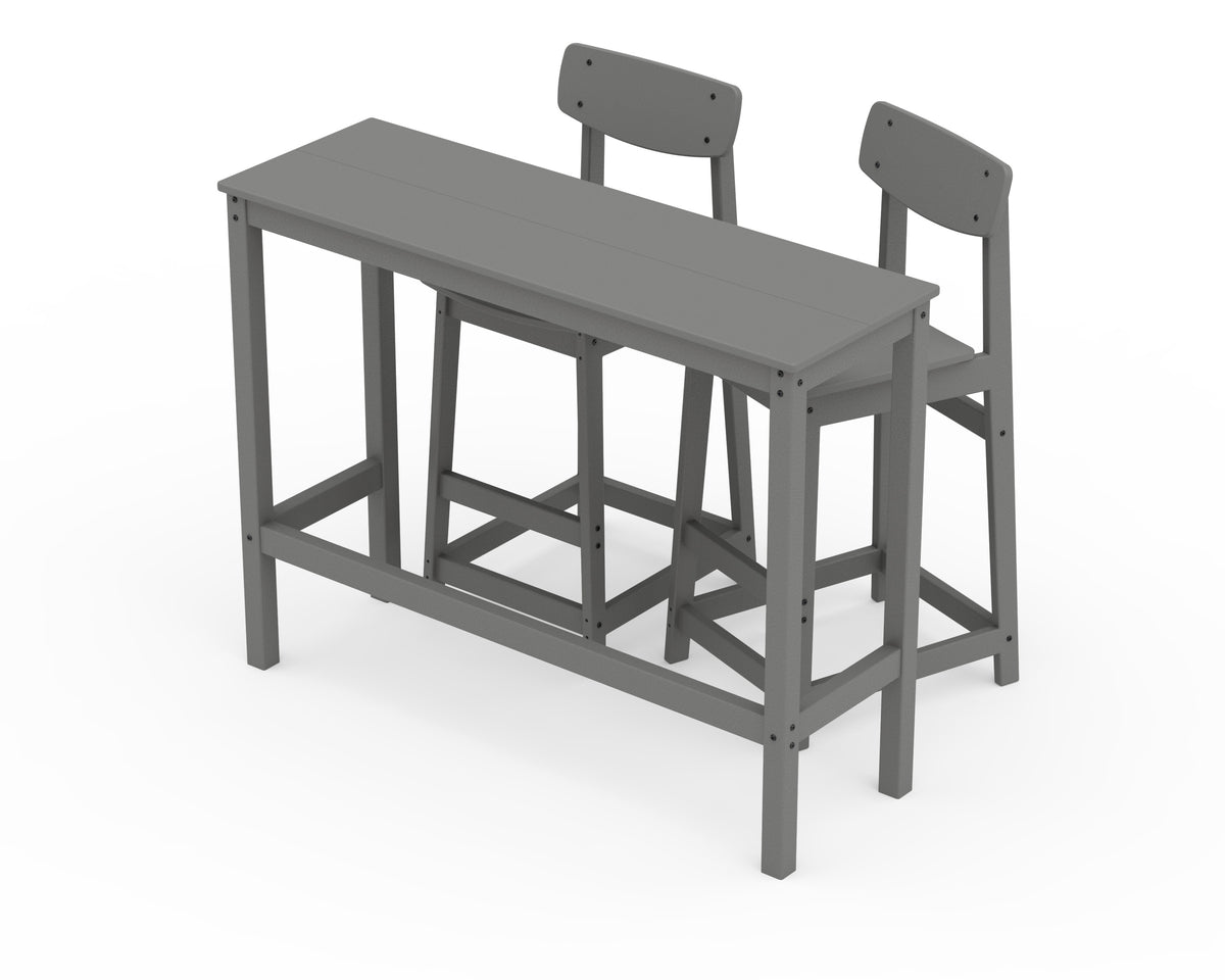Modern Studio Urban Bar Chair 3-Piece Balcony Set
