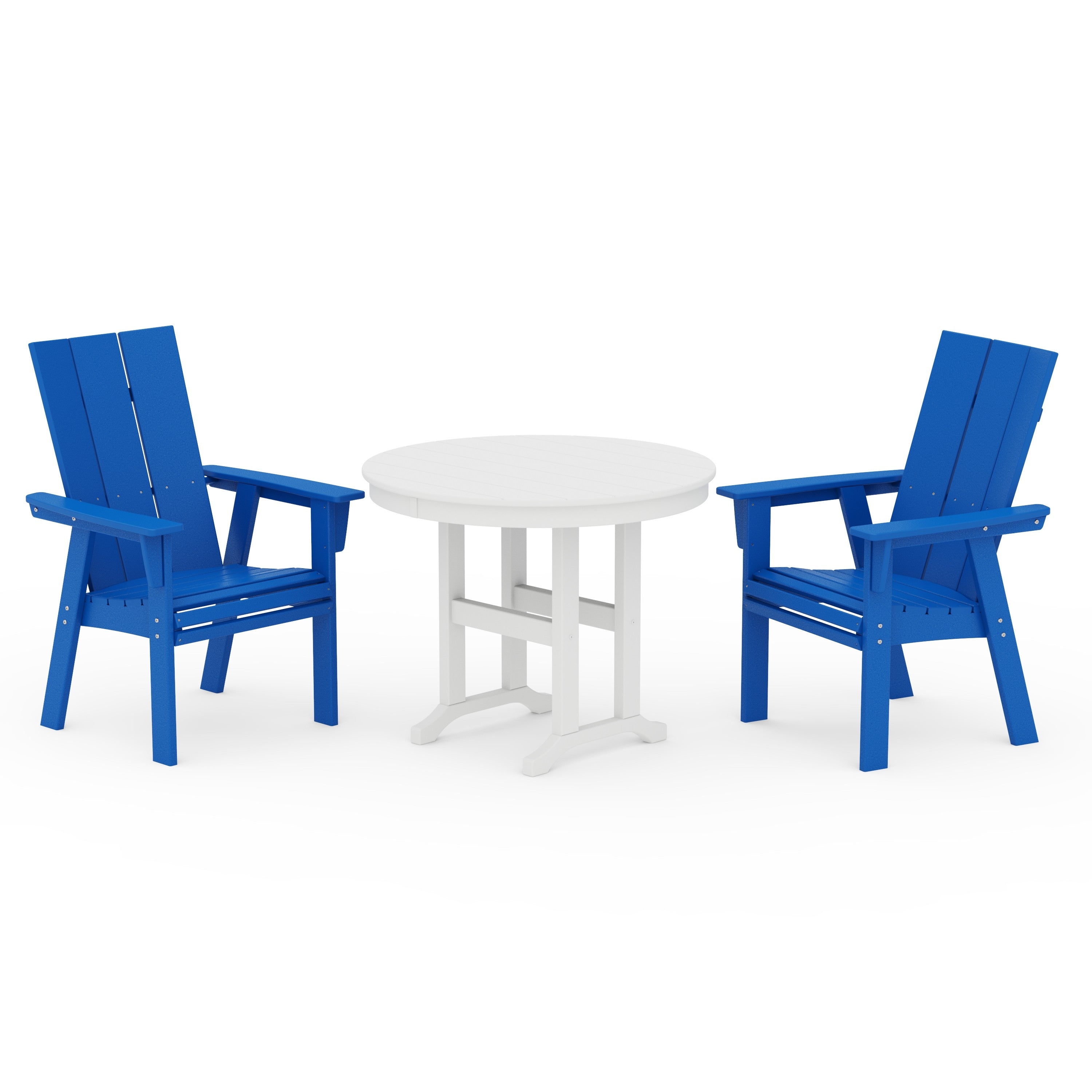Modern Adirondack 3-Piece Round Dining Set