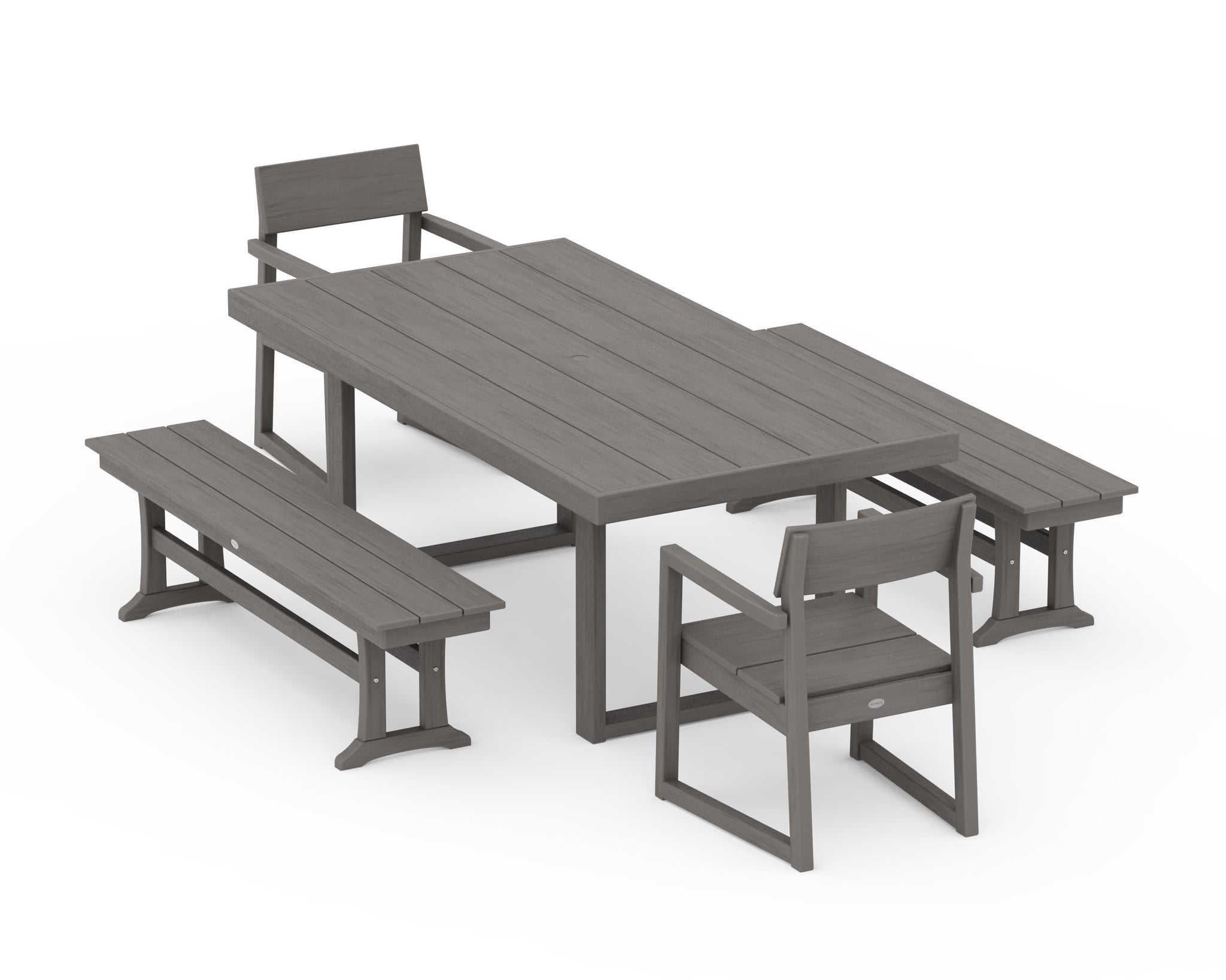 EDGE 5-Piece Dining Set with Benches