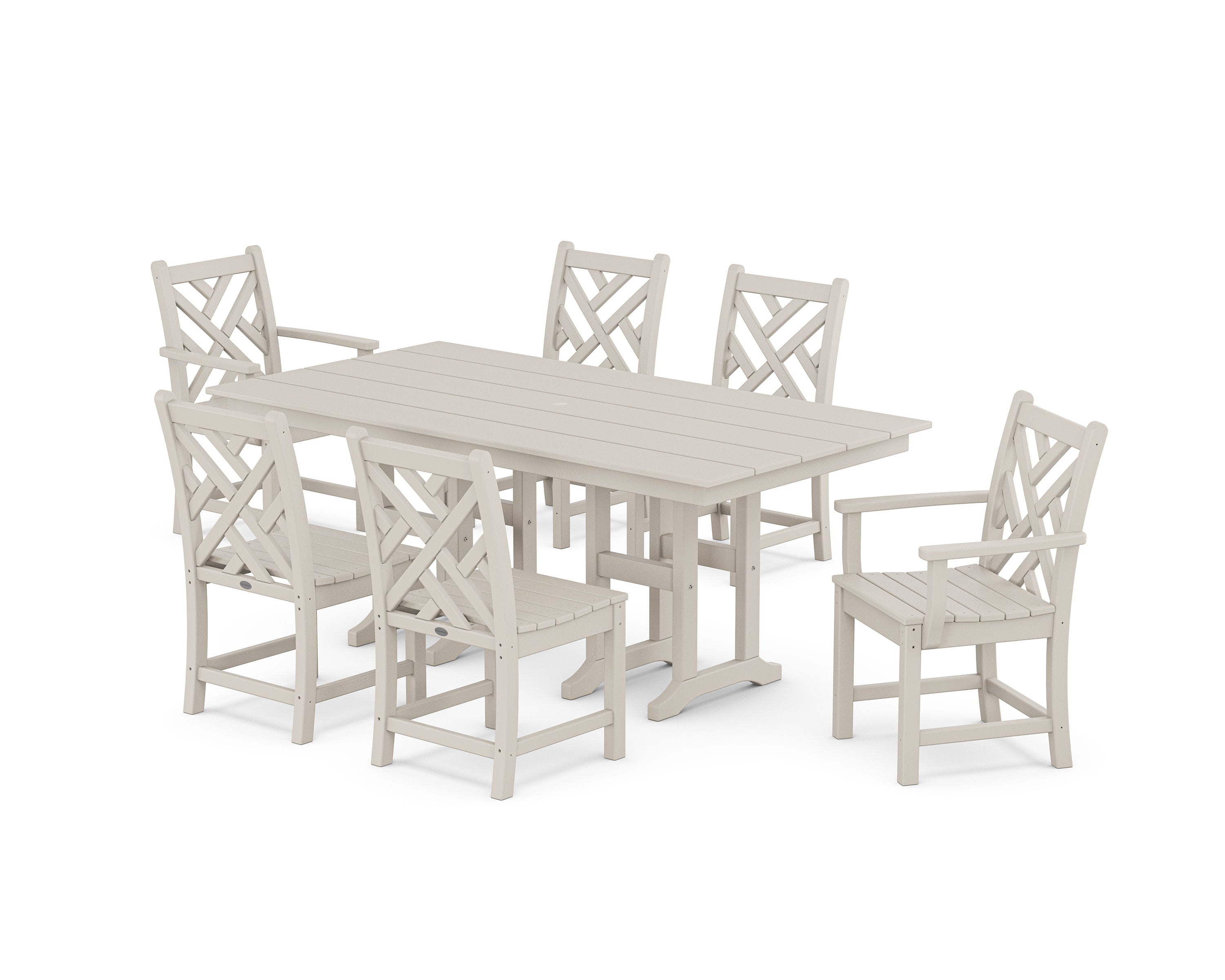 Chippendale 7-Piece Farmhouse Dining Set