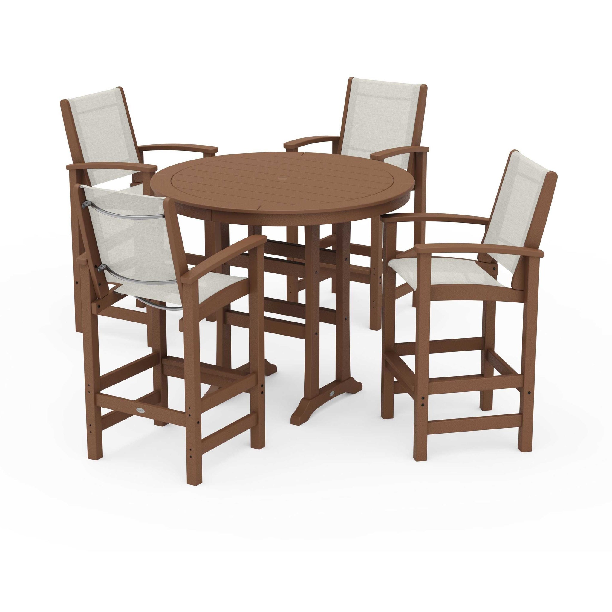 Coastal 5-Piece Nautical Trestle Bar Set