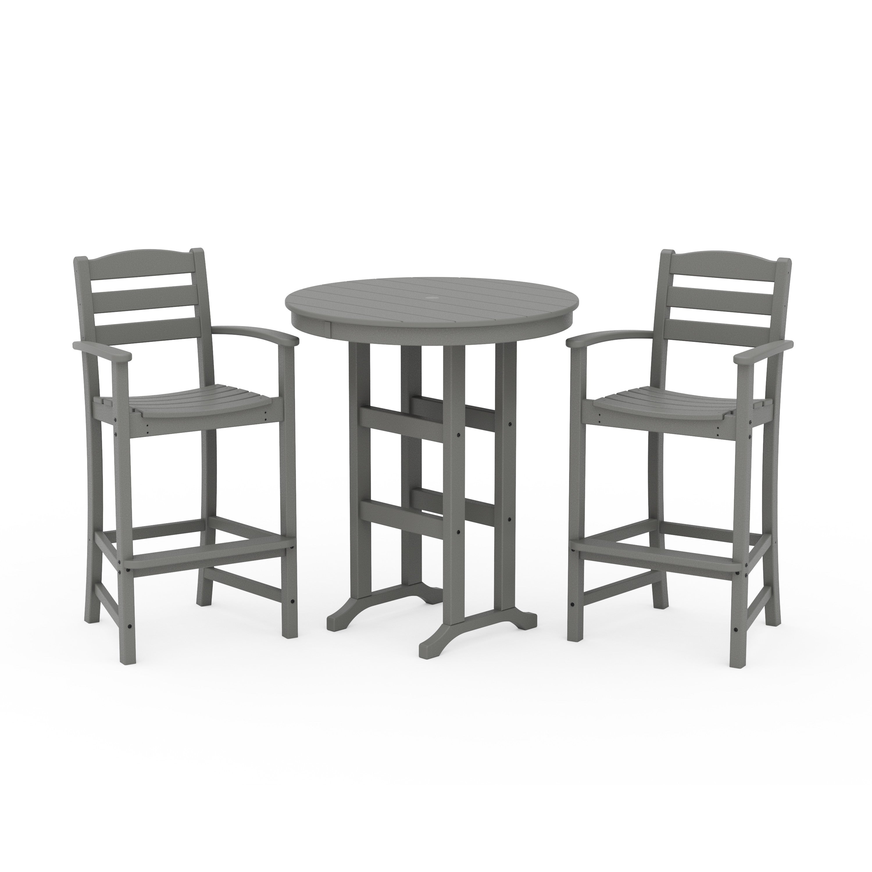La Casa Café 3-Piece Round Farmhouse Bar Set