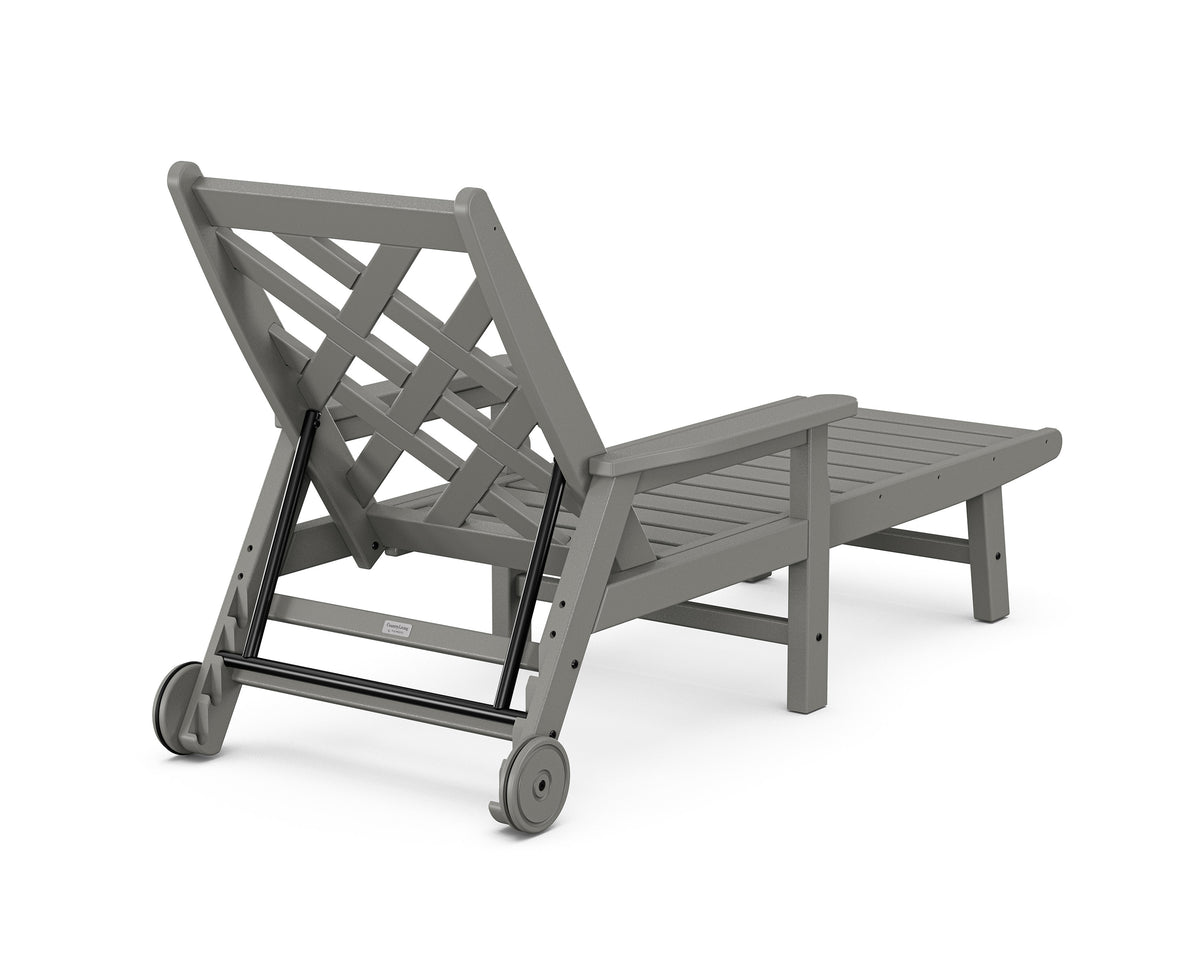Wovendale Chaise with Arms and Wheels