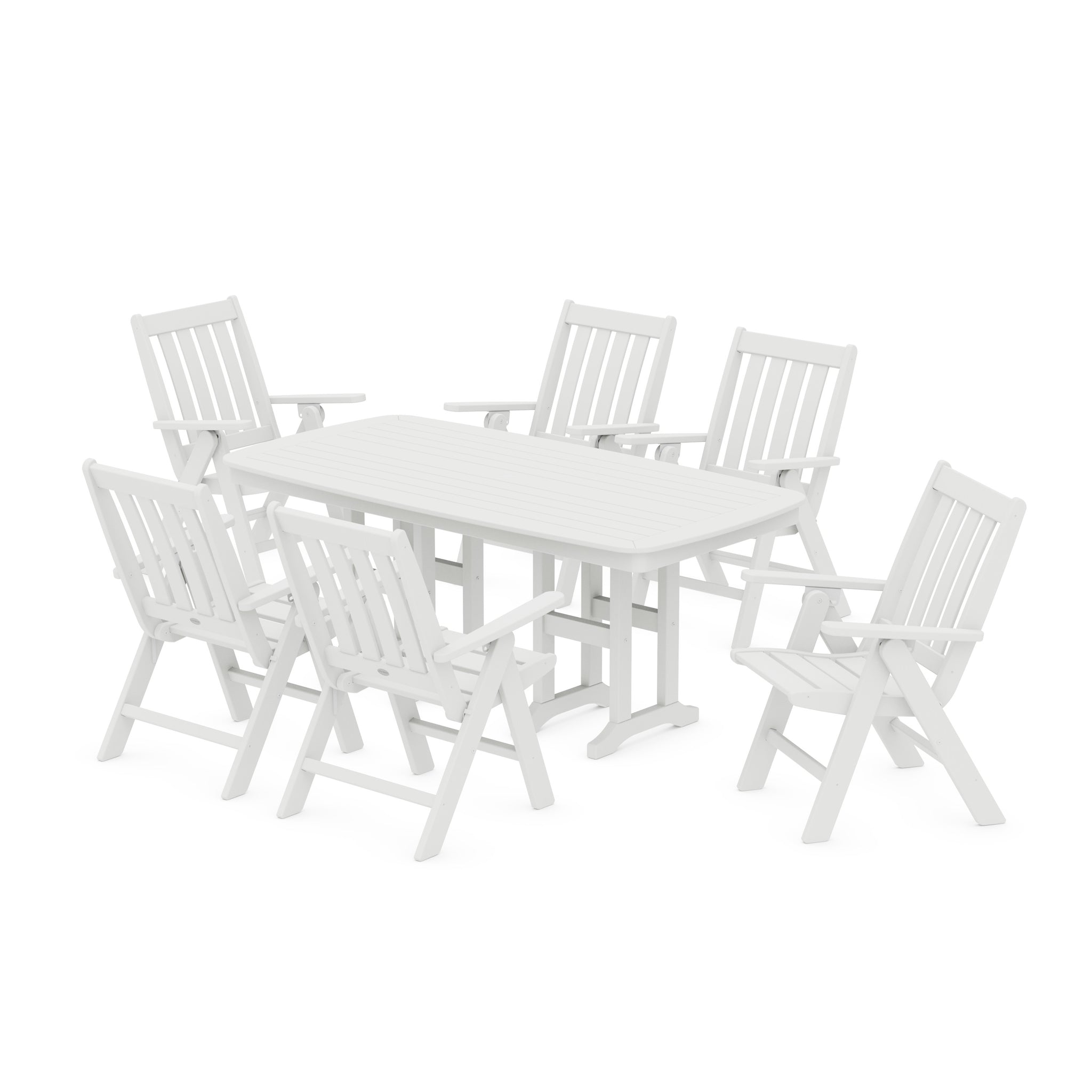 Vineyard Folding Chair 7-Piece Dining Set