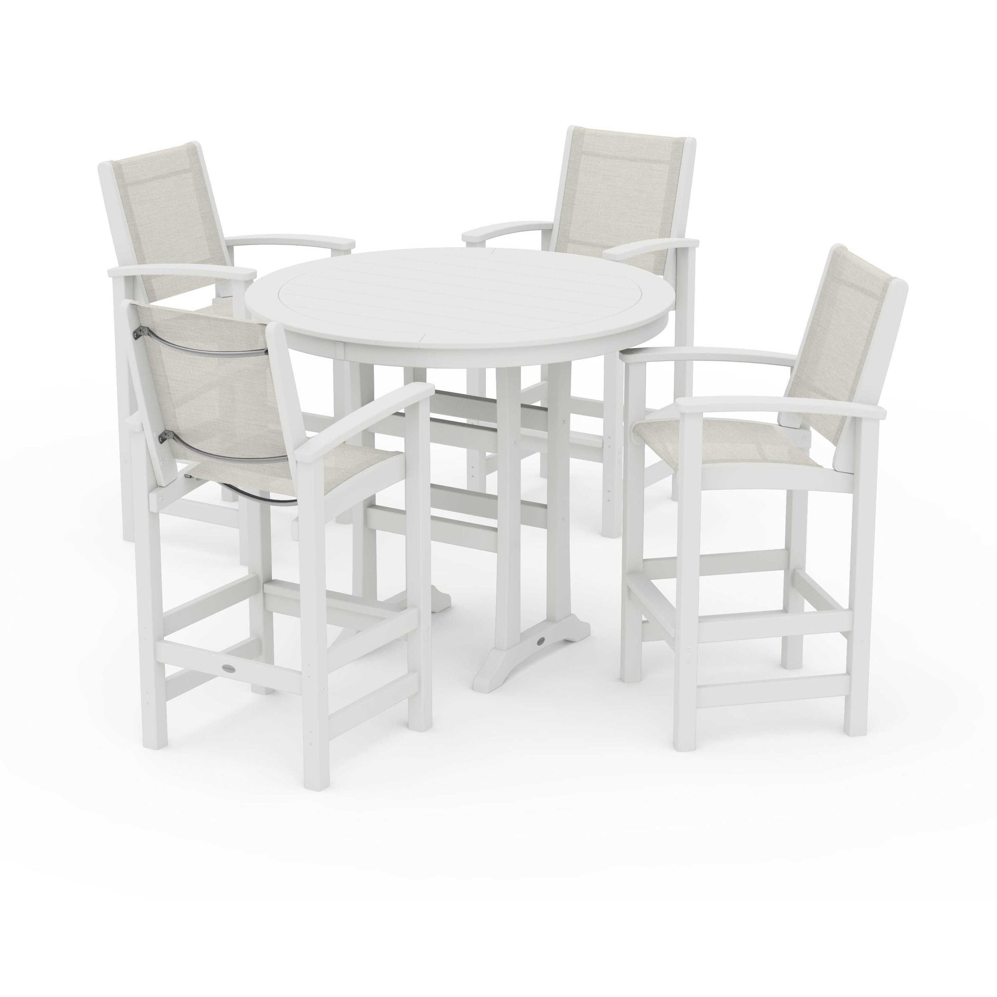 Coastal 5-Piece Nautical Trestle Bar Set
