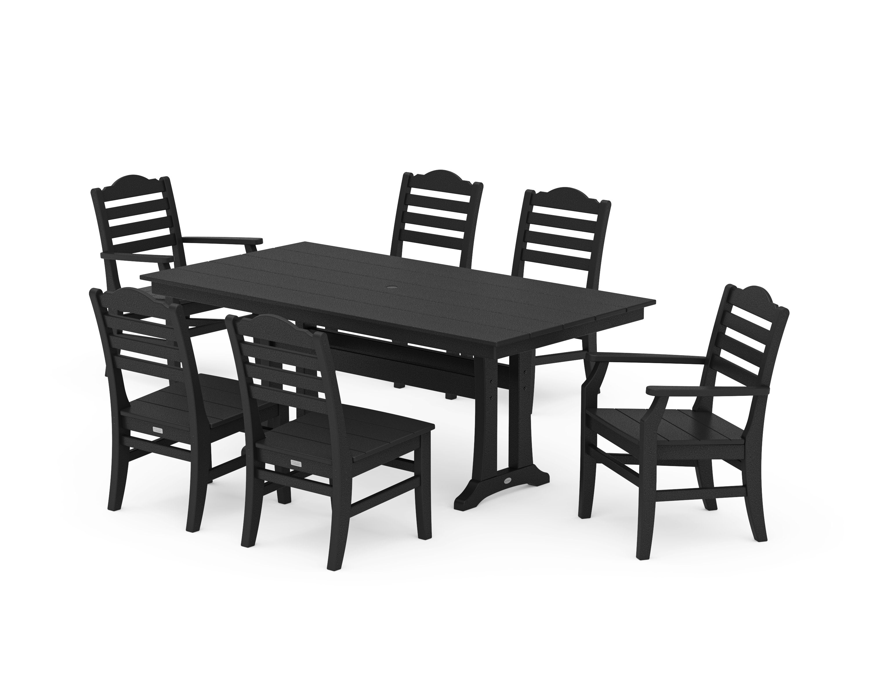 Savannah 7-Piece Farmhouse Dining Set with Trestle Legs