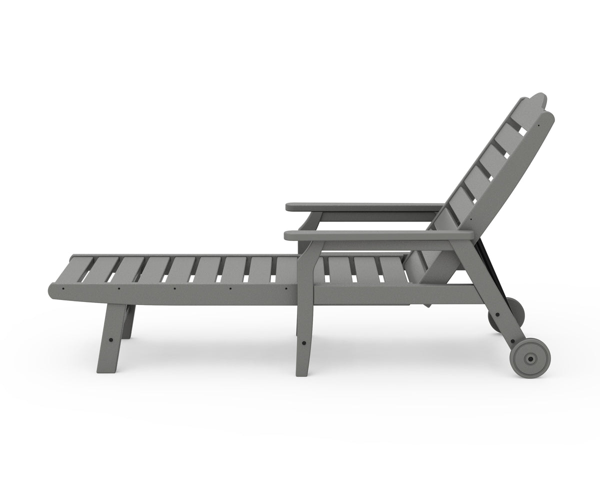 Savannah Chaise with Arms and Wheels