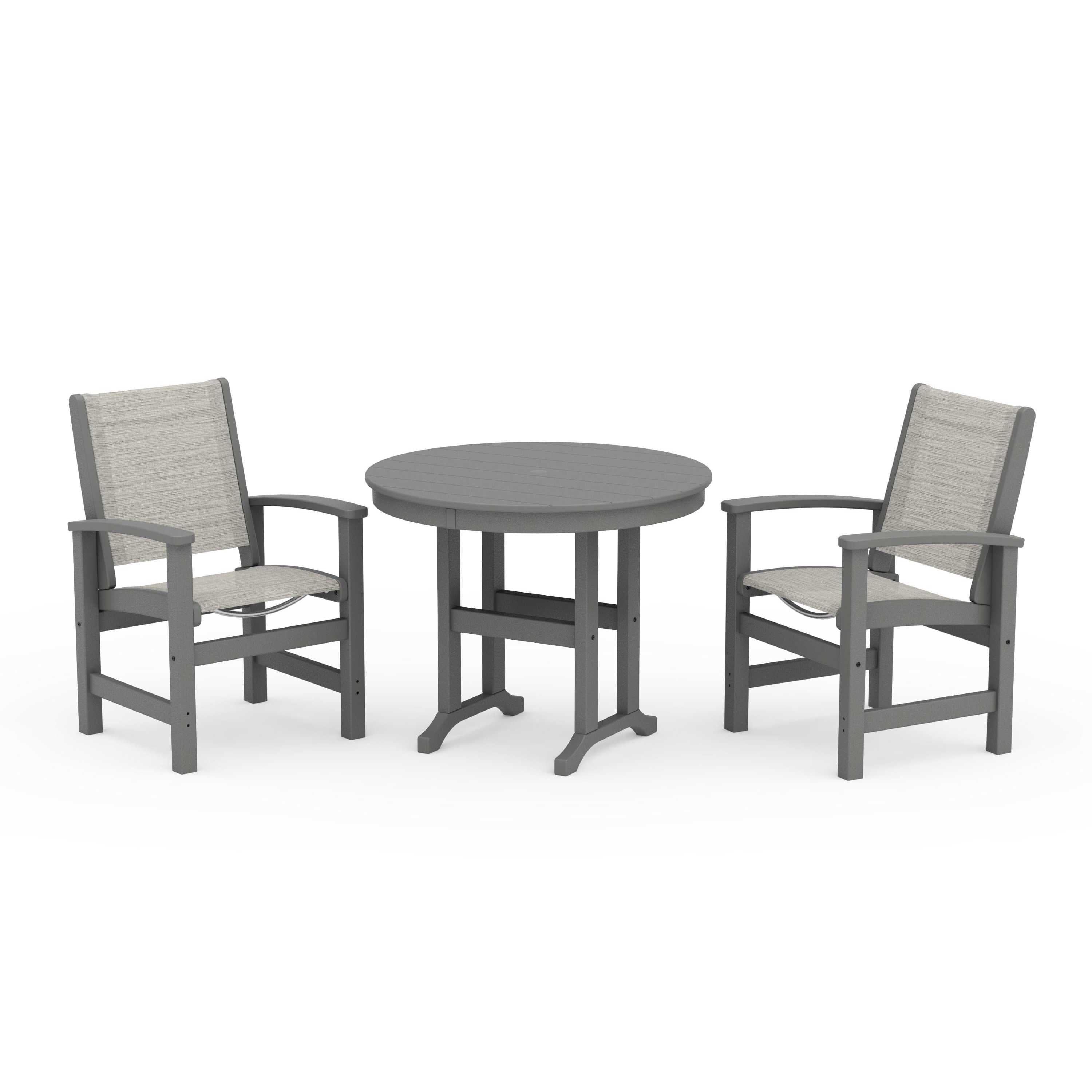 Coastal 3-Piece Round Dining Set