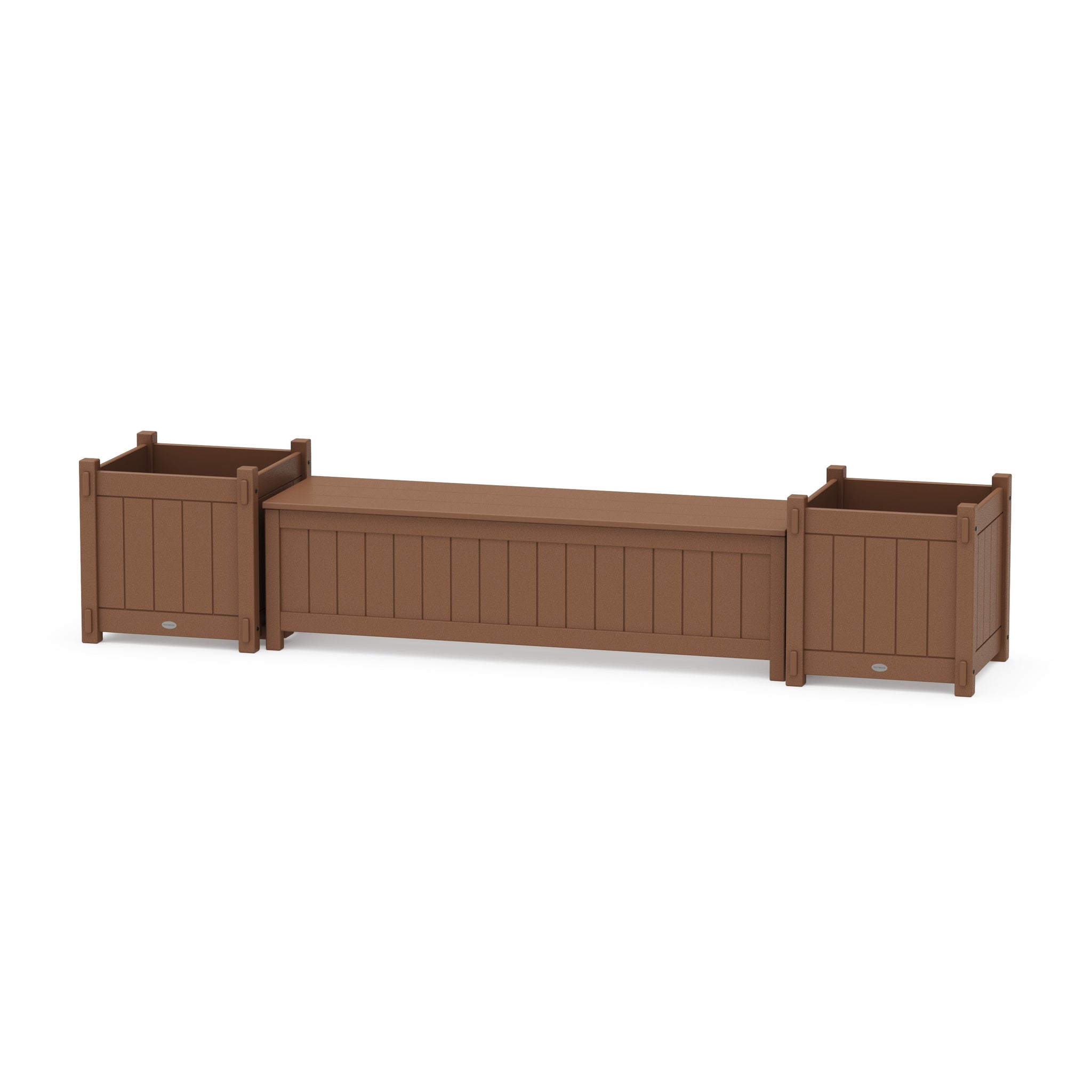 60" Vineyard Straight Planter Storage Bench Set- Large