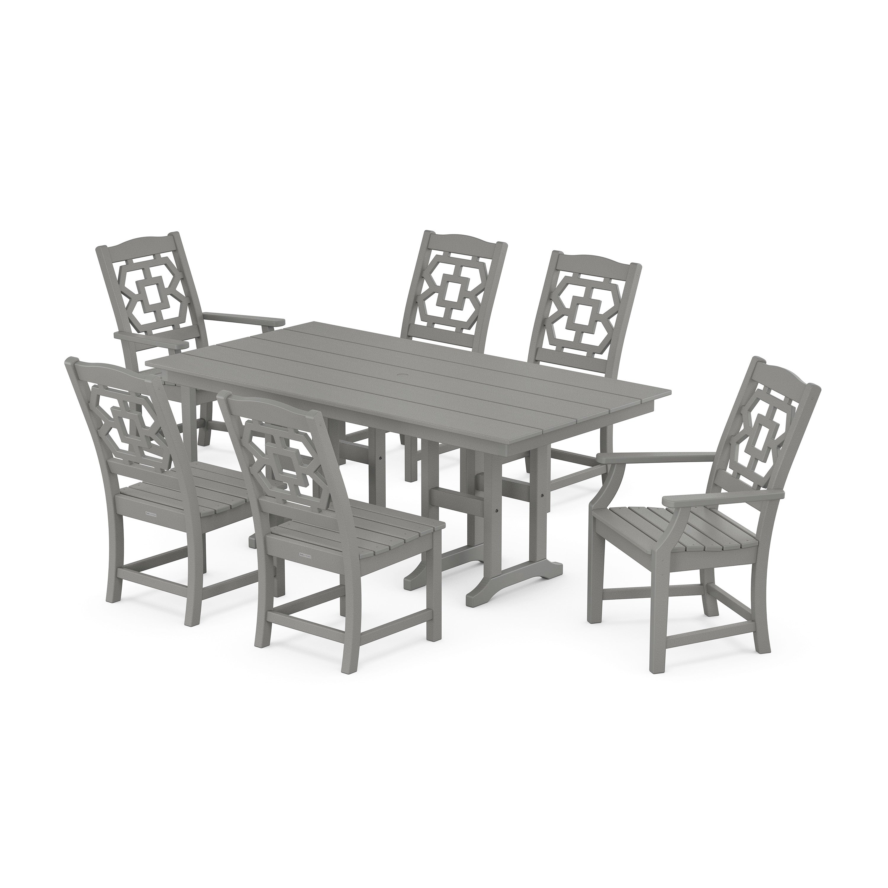Chinoiserie 7-Piece Farmhouse Dining Set