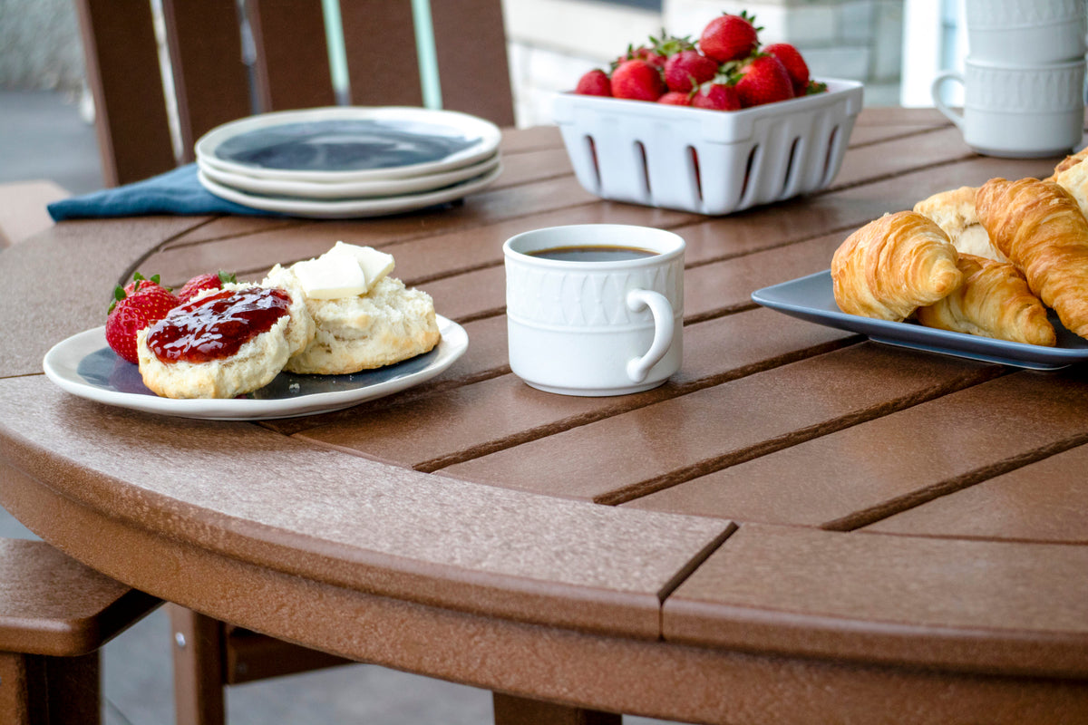 Vineyard Curveback Adirondack 5-Piece Nautical Trestle Bar Set