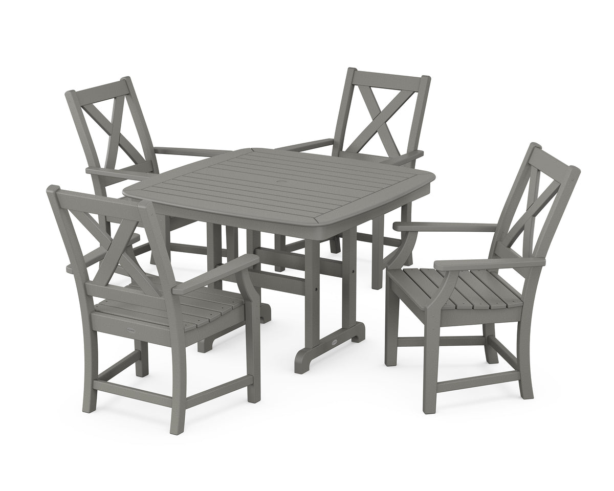 Braxton 5-Piece Dining Set with Trestle Legs