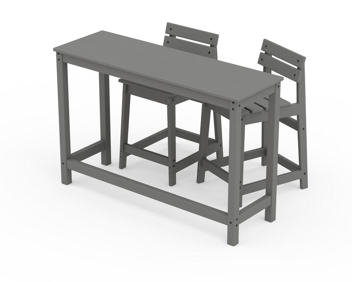 Modern Studio Plaza Lowback Counter Chair 3-Piece Balcony Set