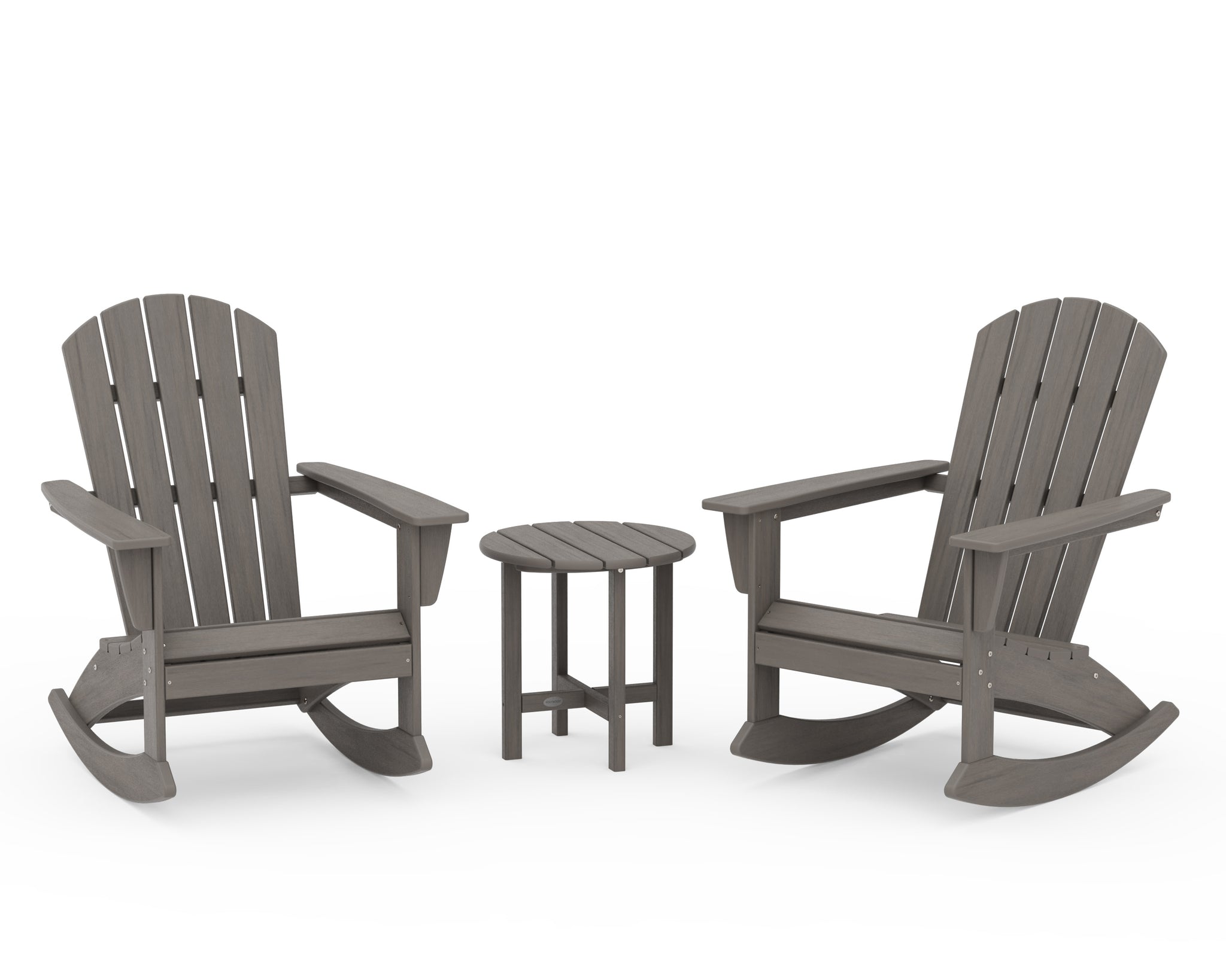 Nautical 3-Piece Adirondack Rocking Chair Set