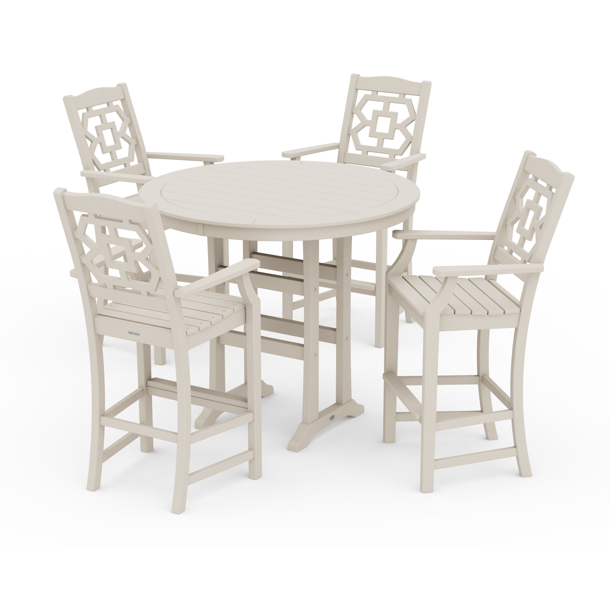 Chinoiserie 5-Piece Round Bar Set