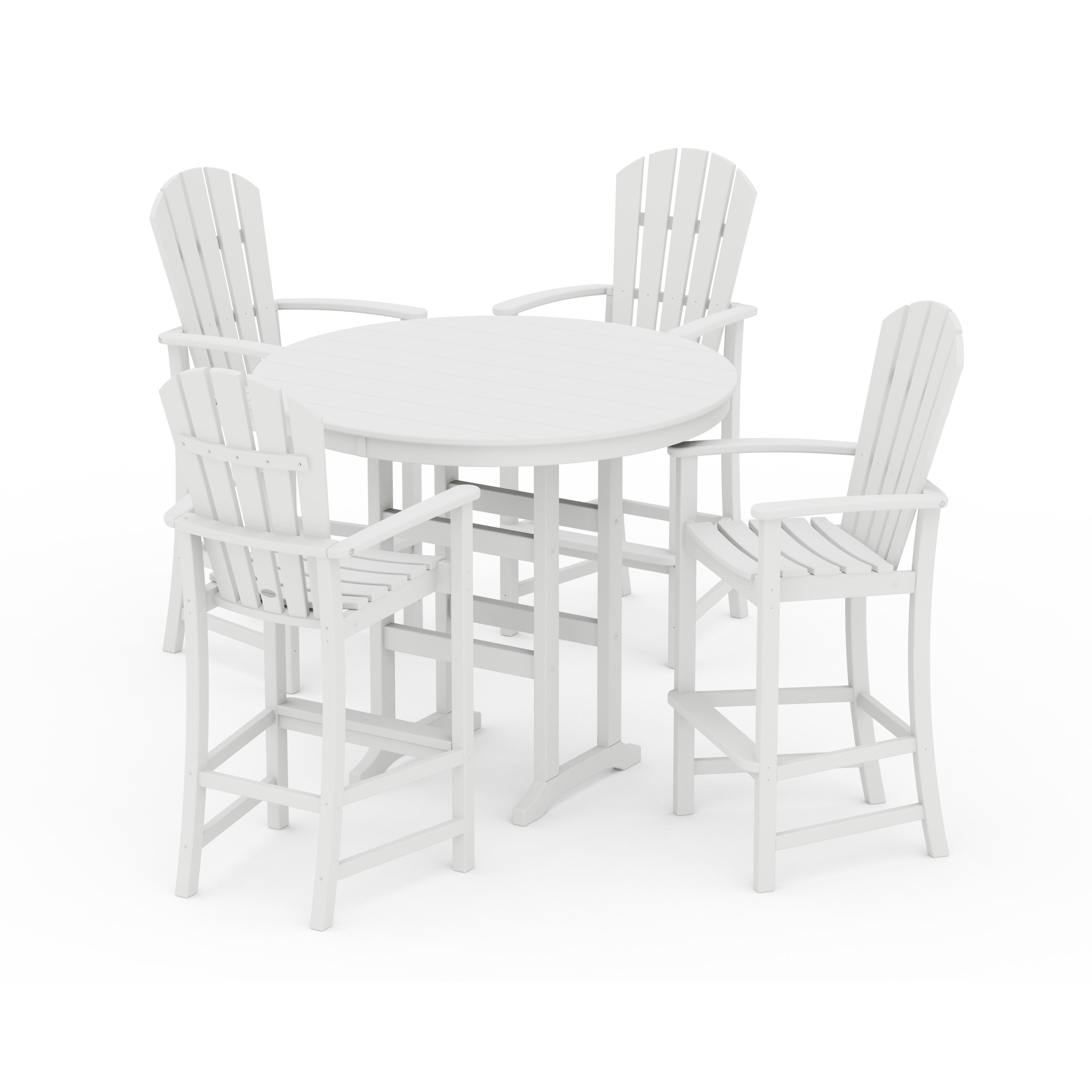 Palm Coast 5-Piece Round Farmhouse Bar Set