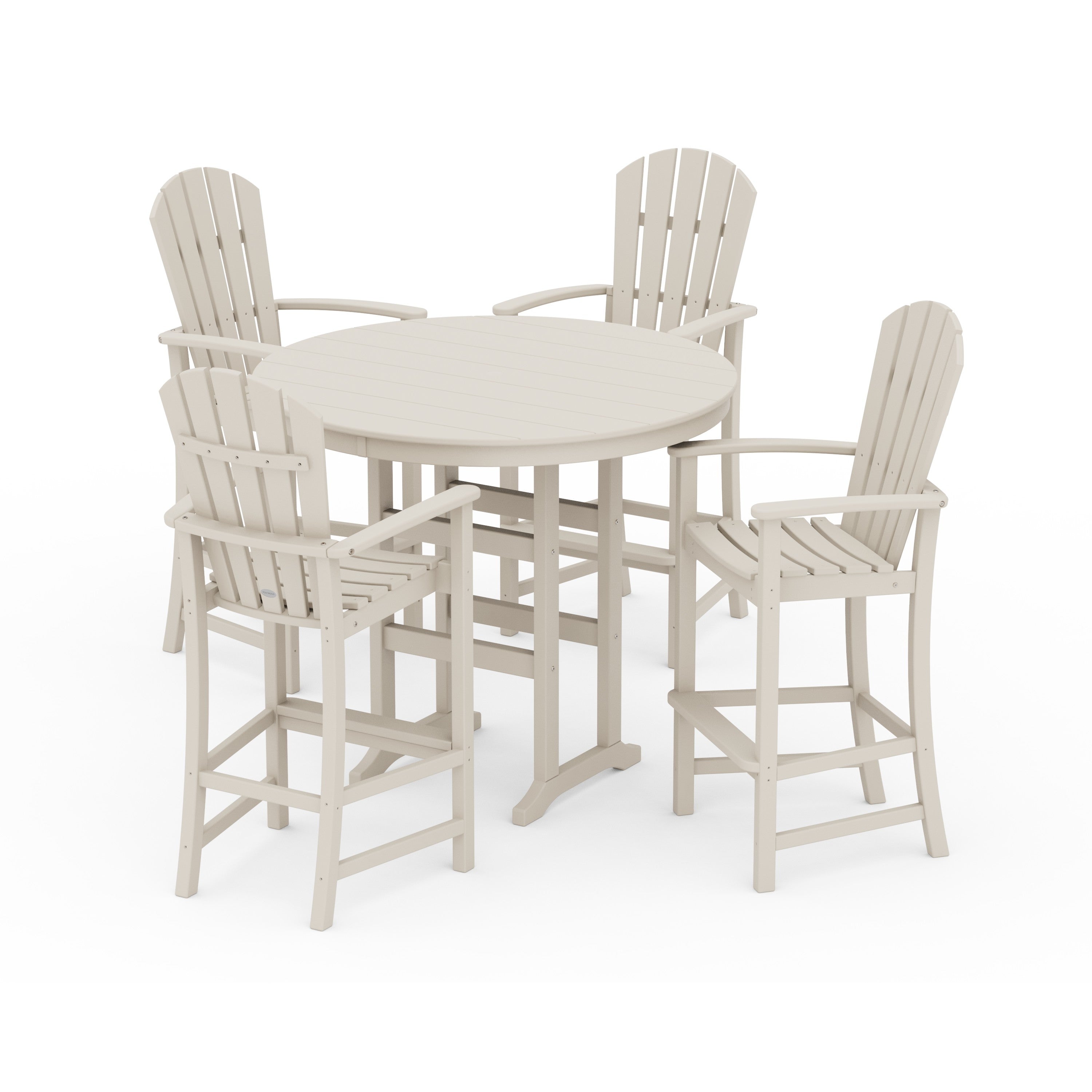 Palm Coast 5-Piece Round Farmhouse Bar Set