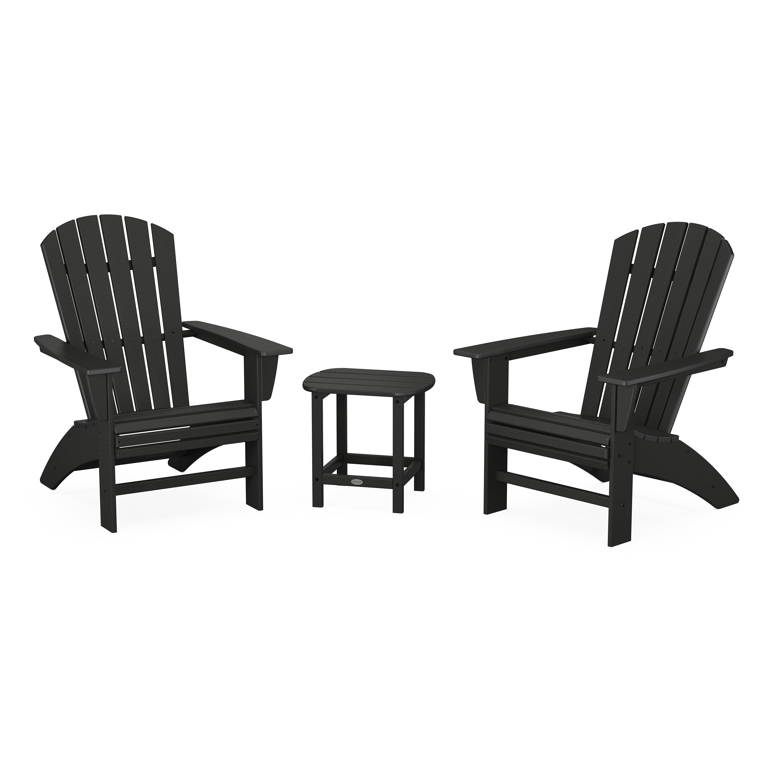 Nautical 3-Piece Curveback Adirondack Set
