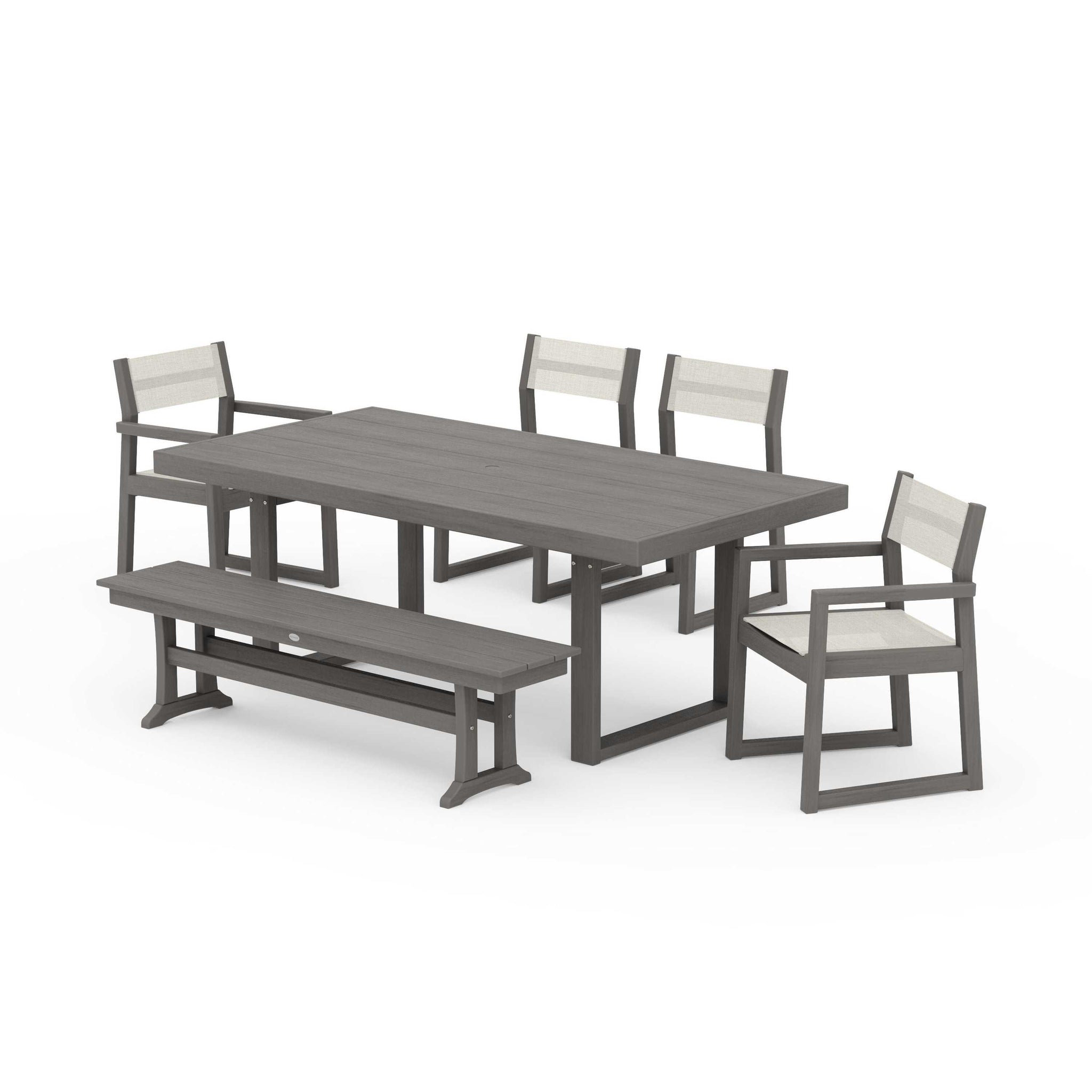 EDGE Sling 6-Piece Dining Set with Bench