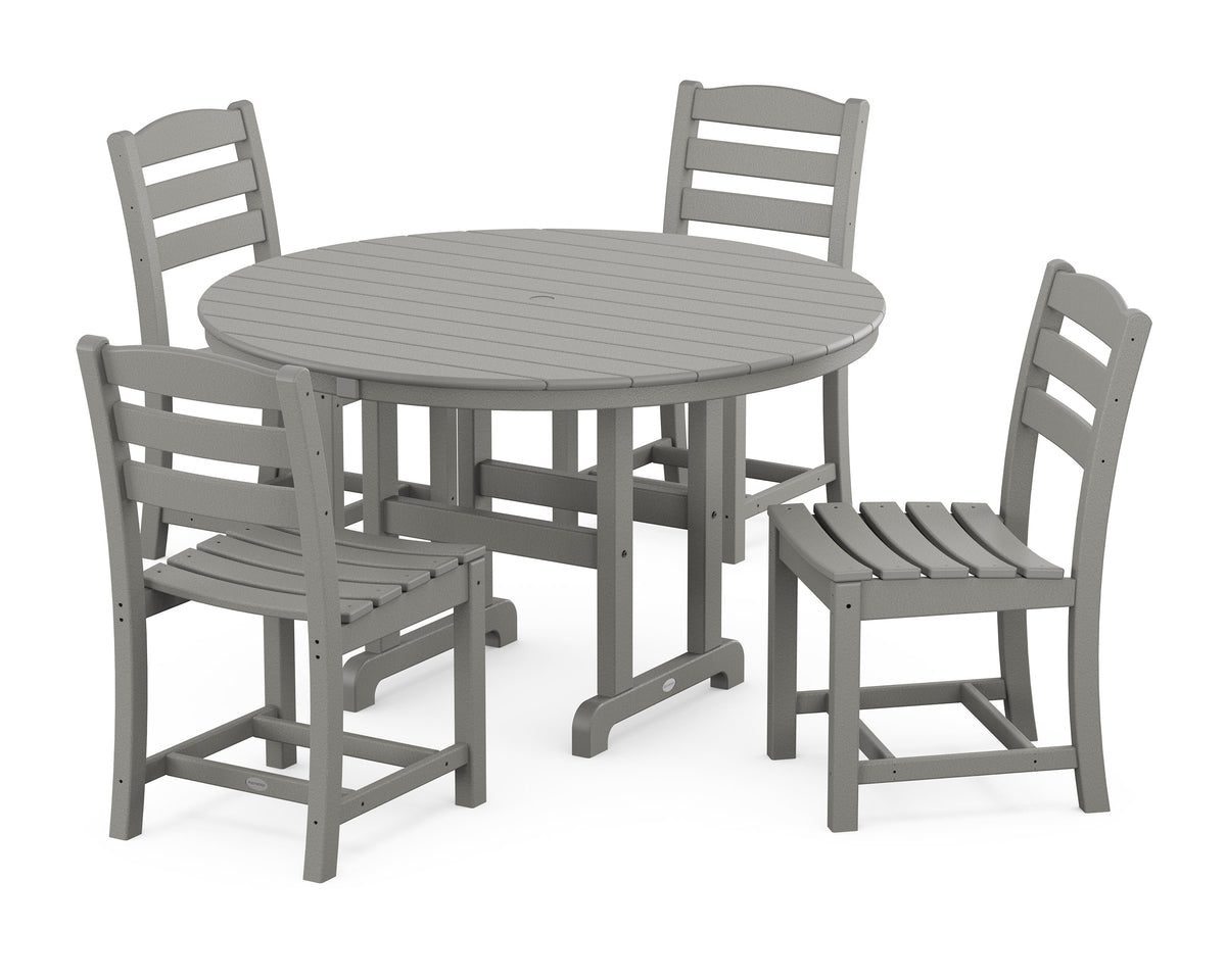 La Casa Café Side Chair 5-Piece Round Farmhouse Dining Set