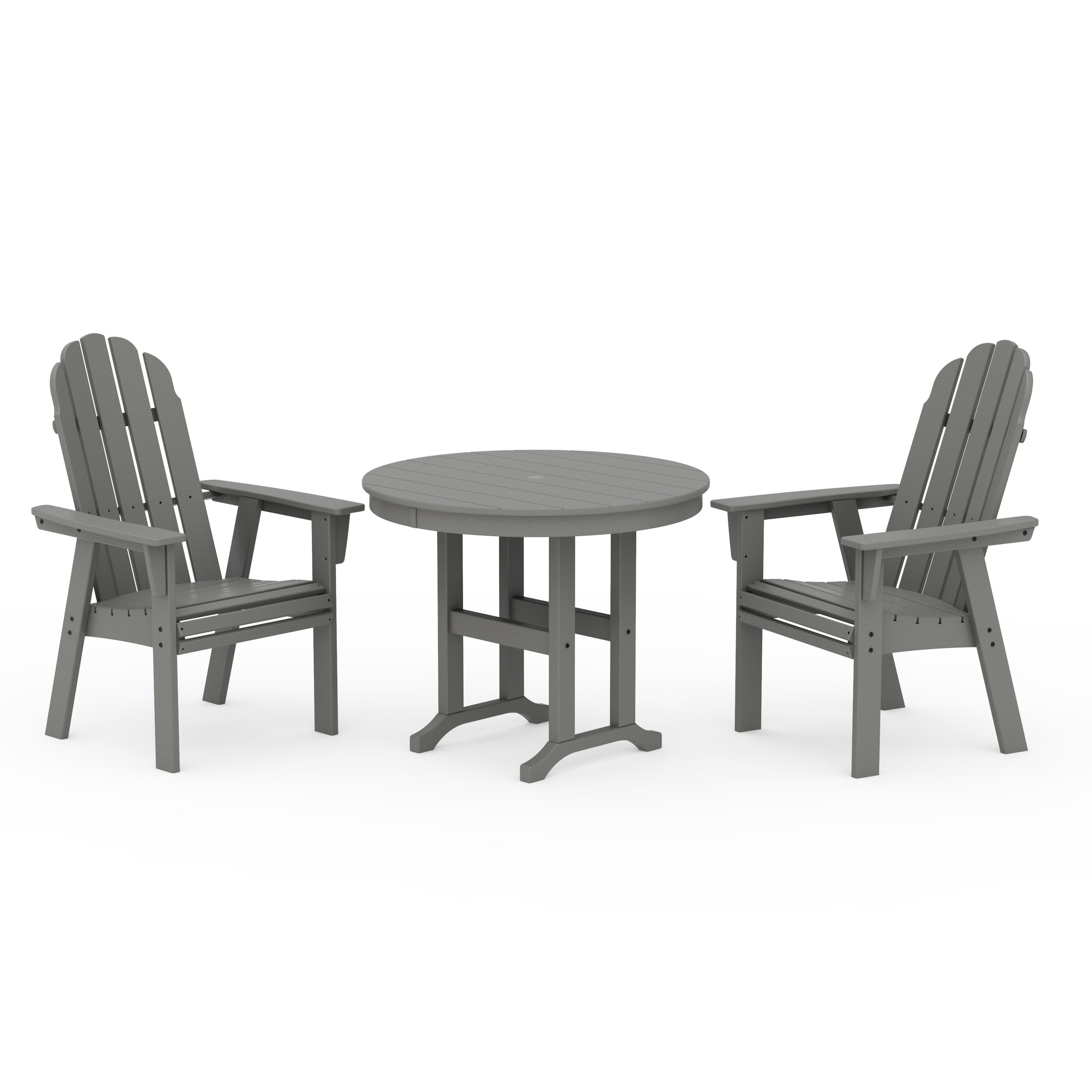 Vineyard Adirondack 3-Piece Round Dining Set