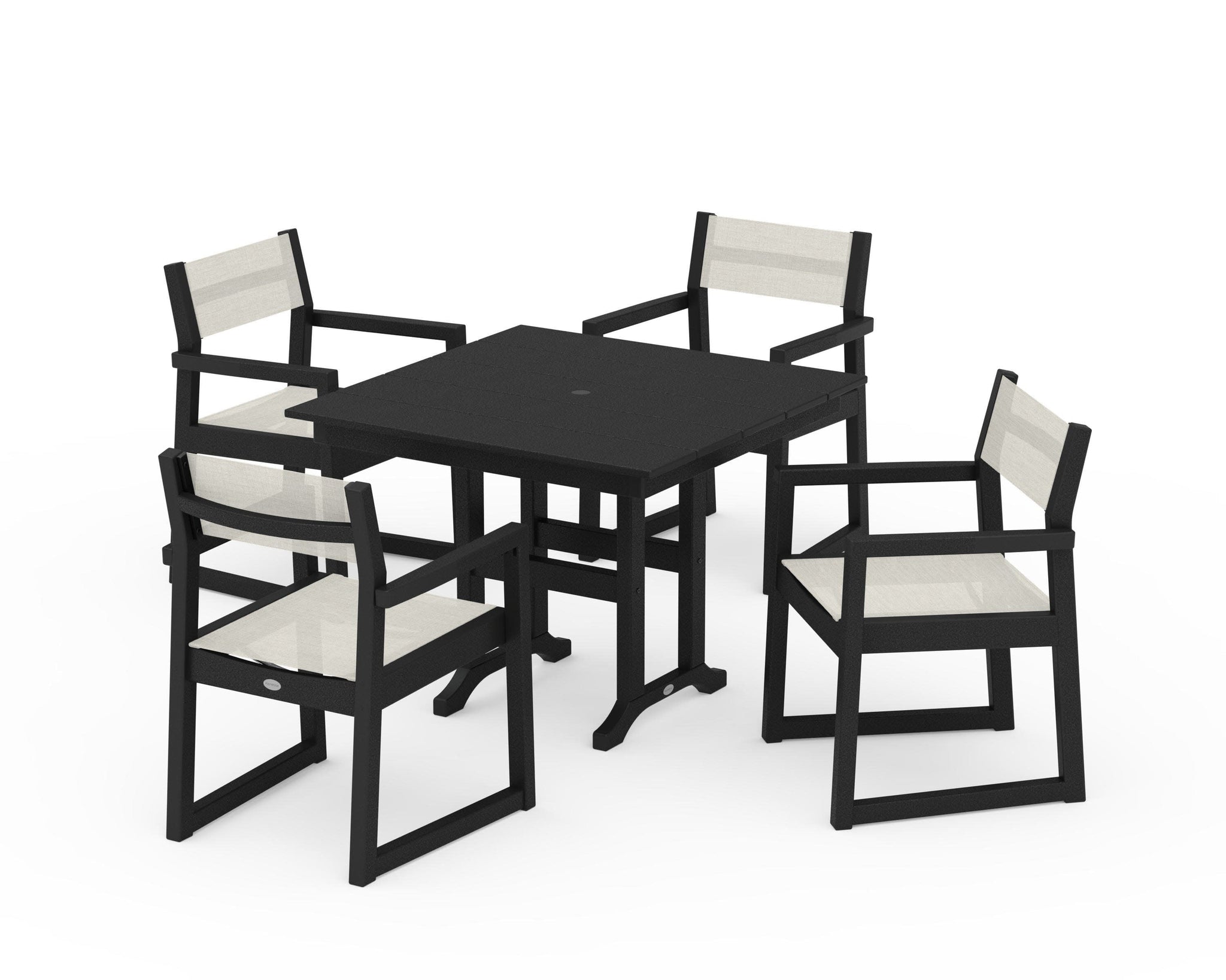 EDGE Sling Arm Chair 5-Piece Farmhouse Dining Set