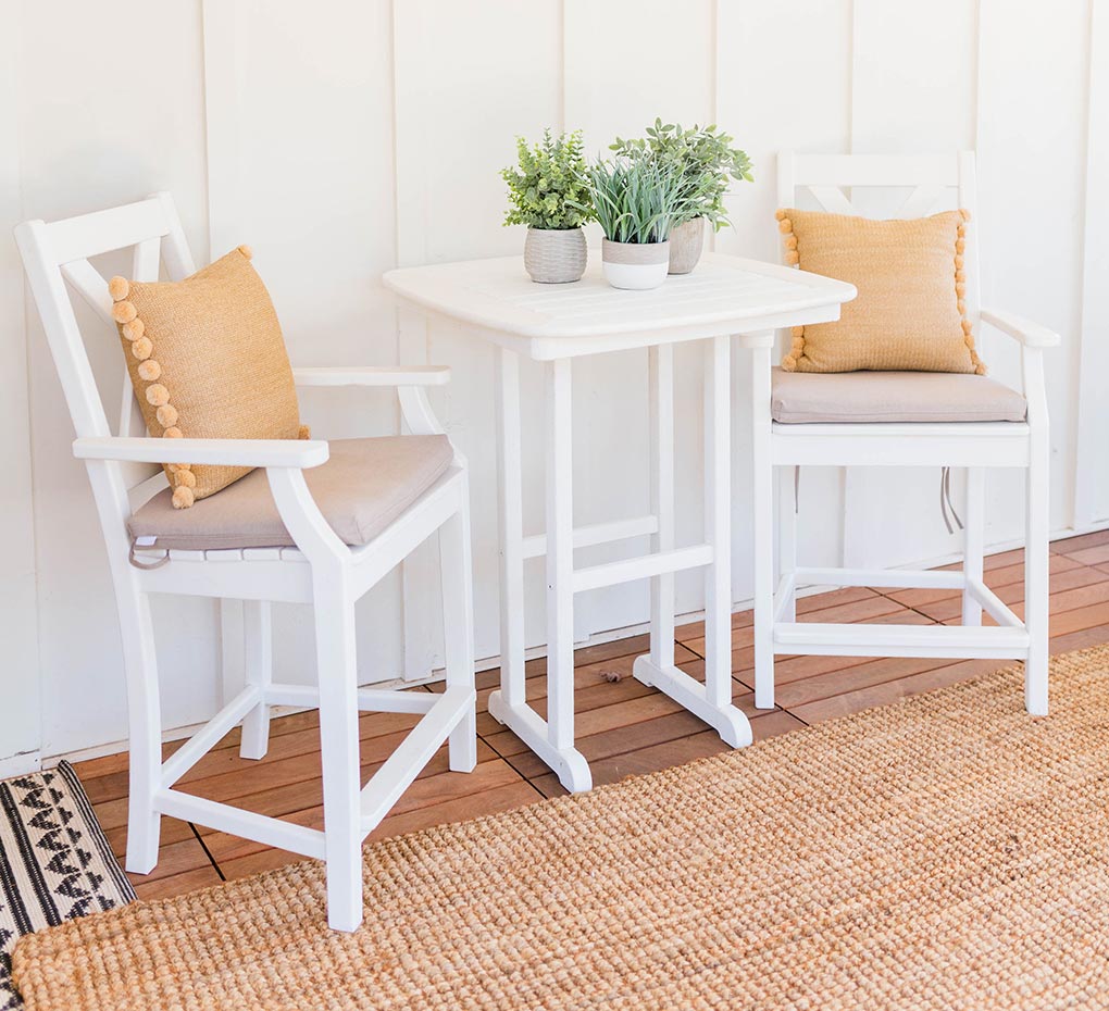 Nautical 3-Piece Porch Rocking Chair Set