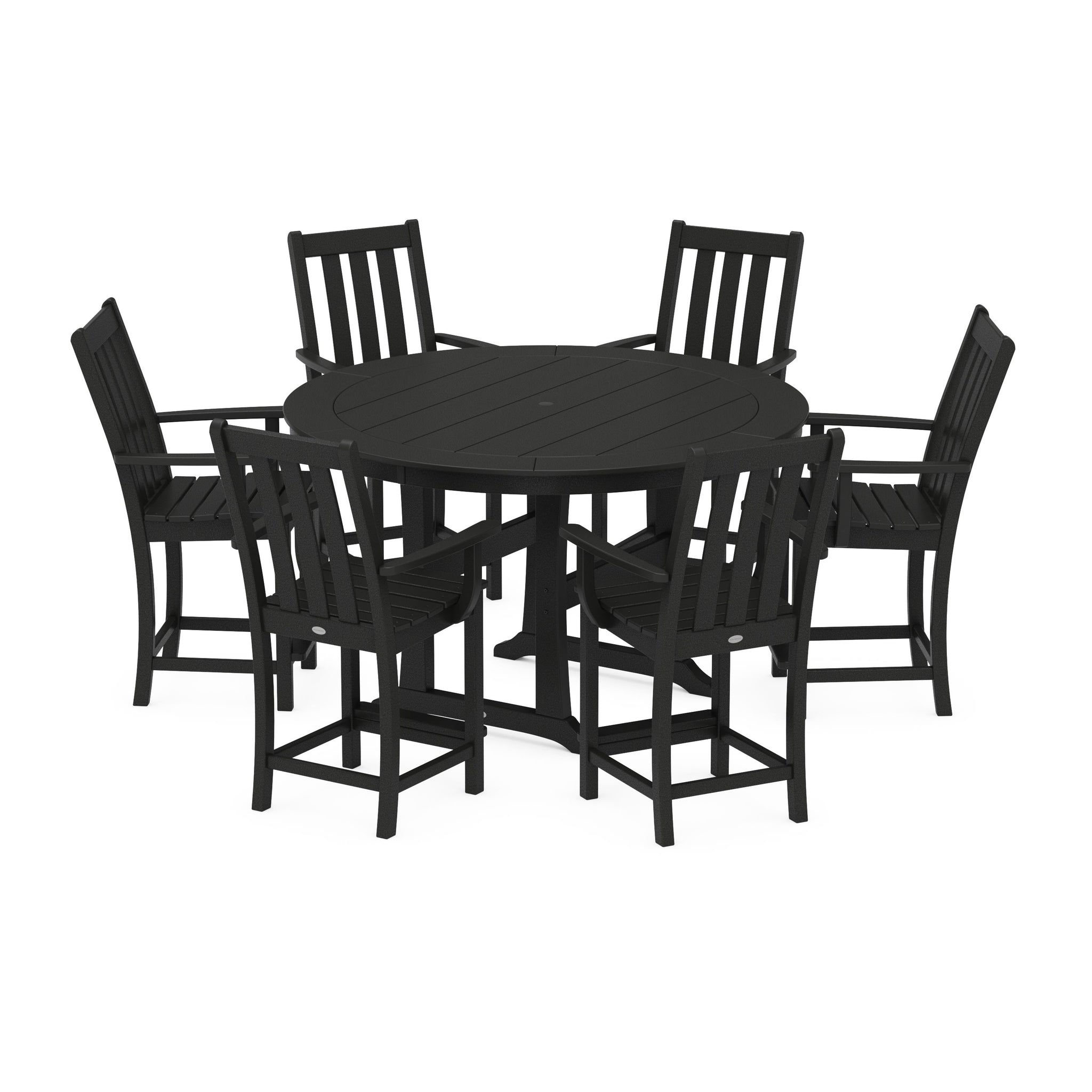 Vineyard 7-Piece Arm Chair Round Counter Set