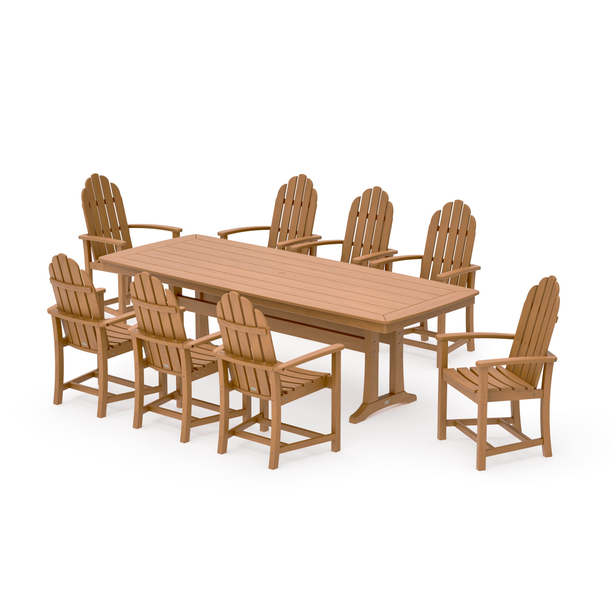 Classic Adirondack 9-Piece Dining Set with Trestle Legs