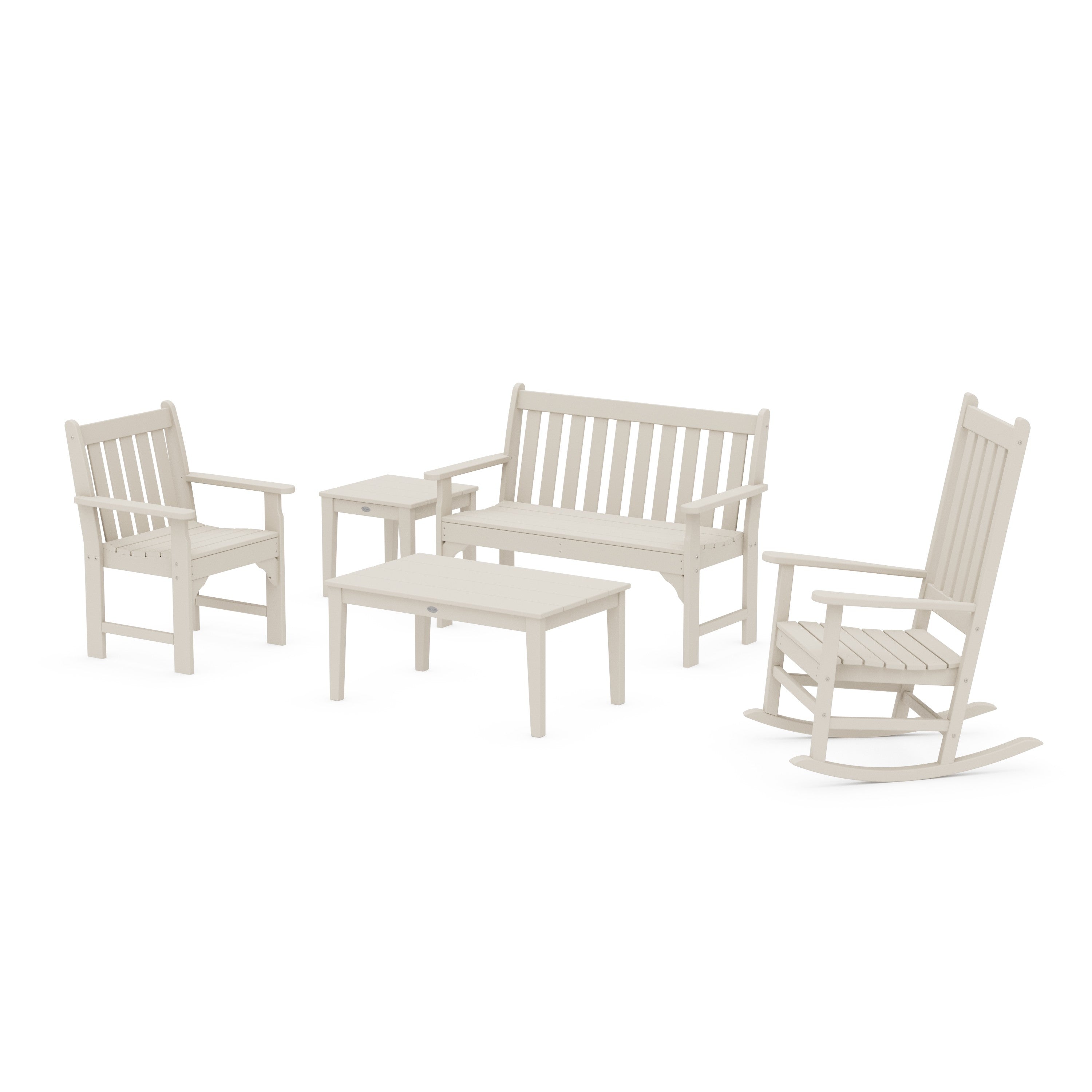 Vineyard 5-Piece Bench & Rocking Chair Set