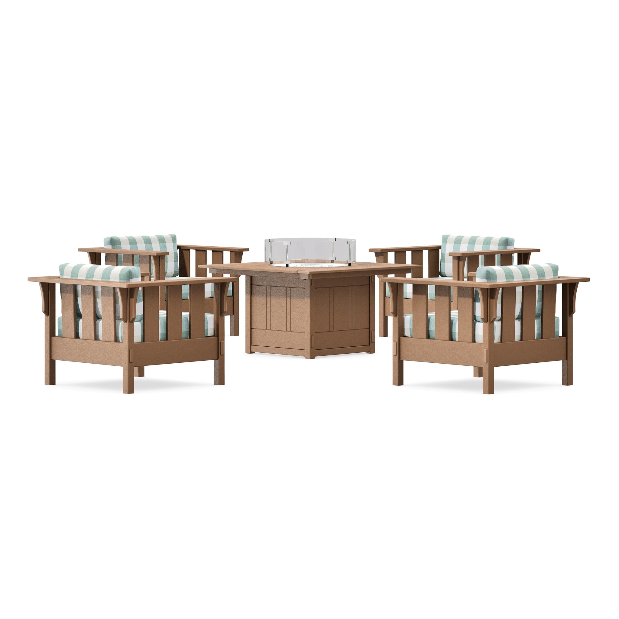 Acadia 5-Piece Deep Seating Set with Fire Pit Table
