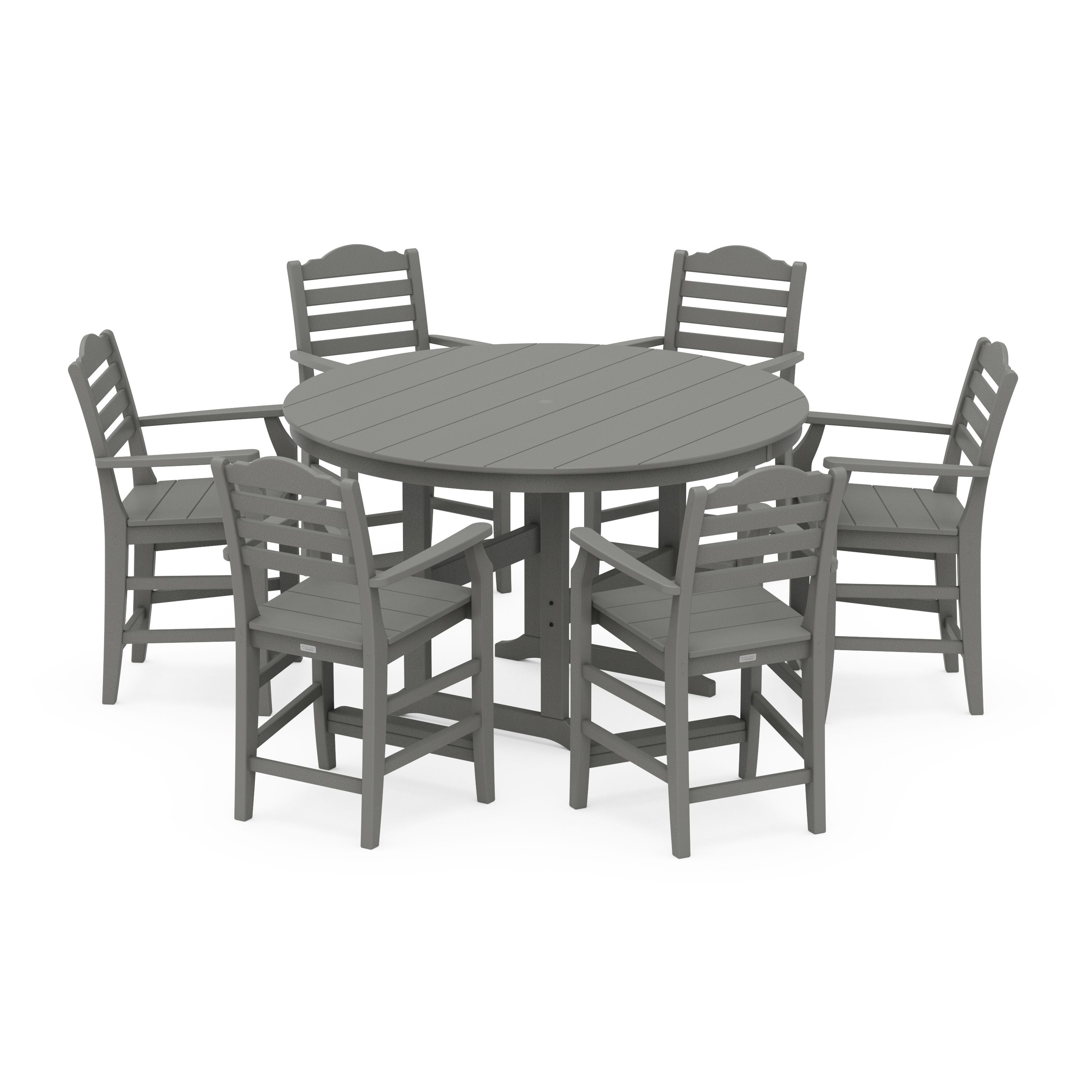 Savannah 7-Piece Arm Chair Round Farmhouse Counter Set