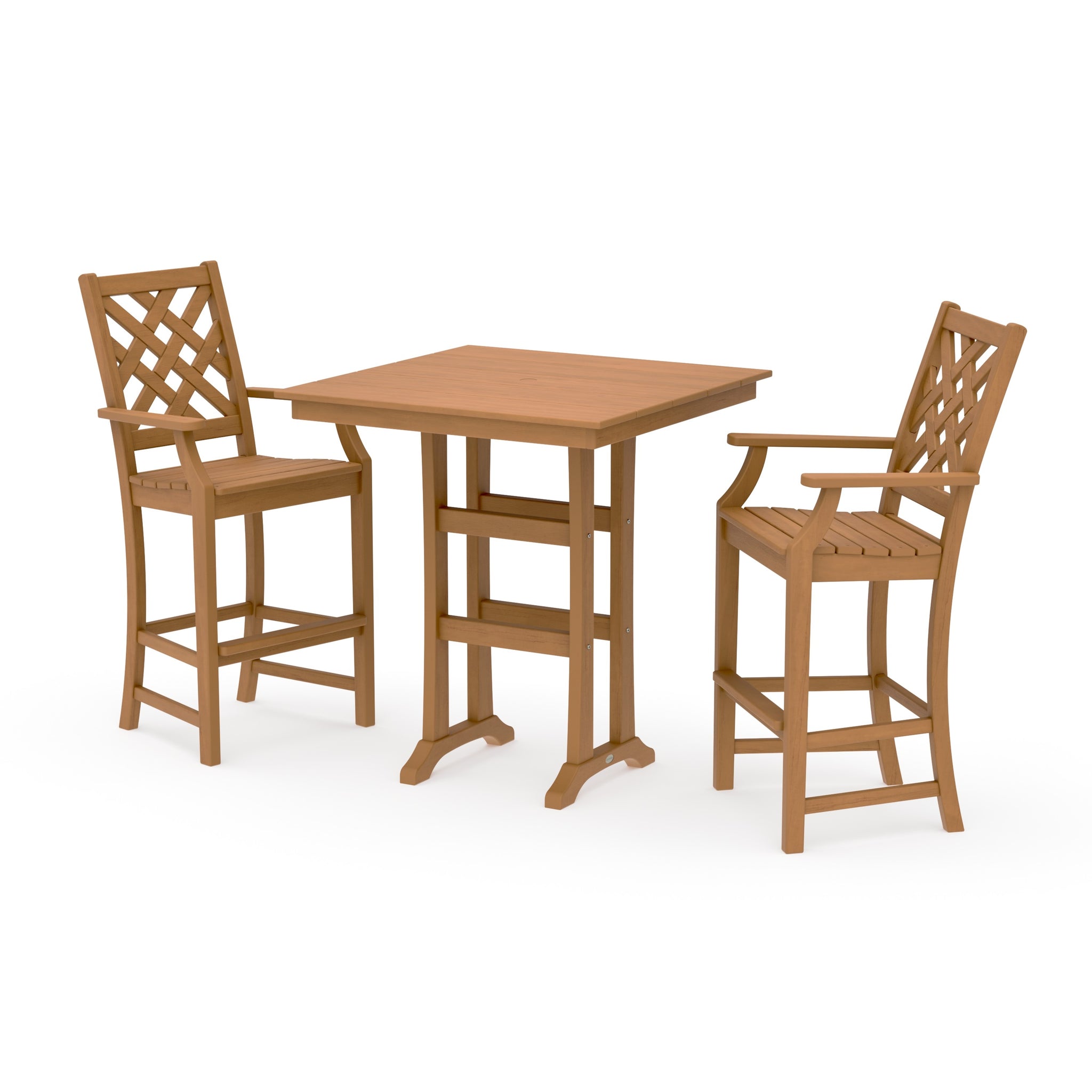 Wovendale 3-Piece Farmhouse Bar Set with Trestle Legs