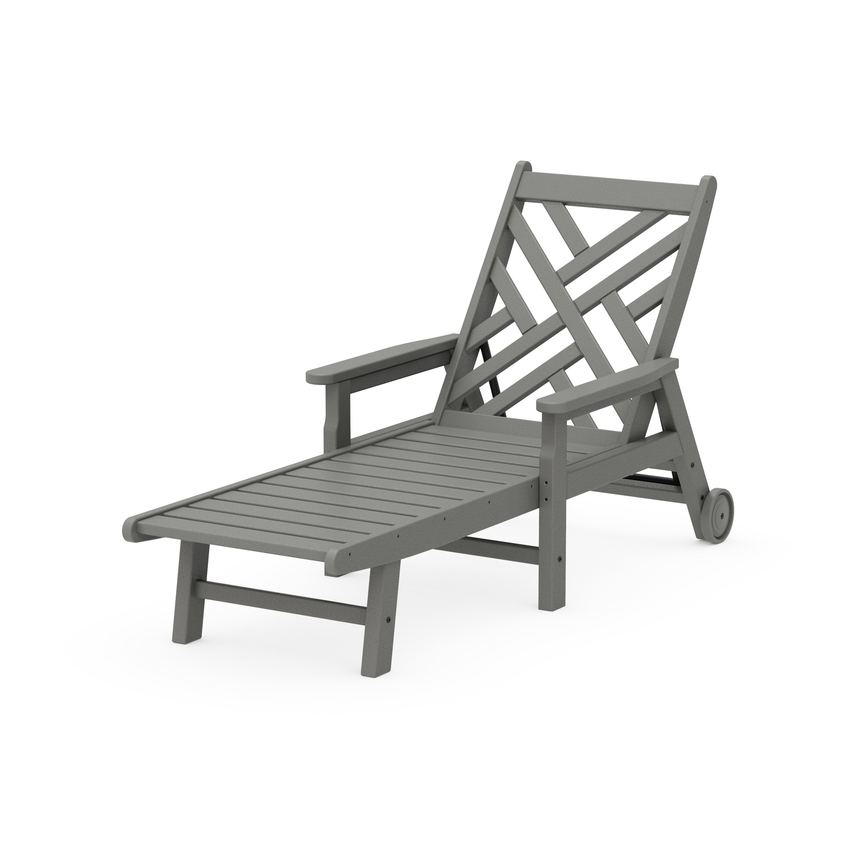 Chippendale Chaise with Arms and Wheels