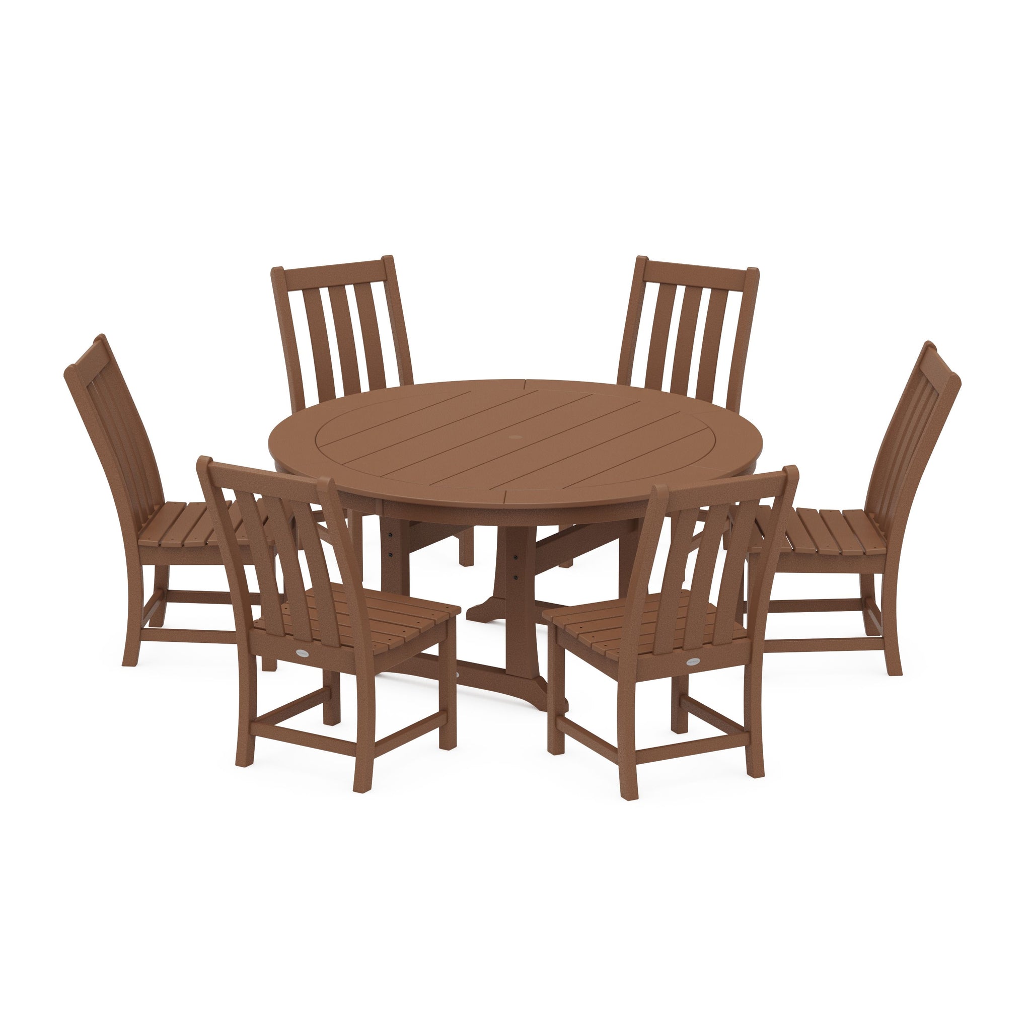 Vineyard 7-Piece Side Chair Round Dining Set
