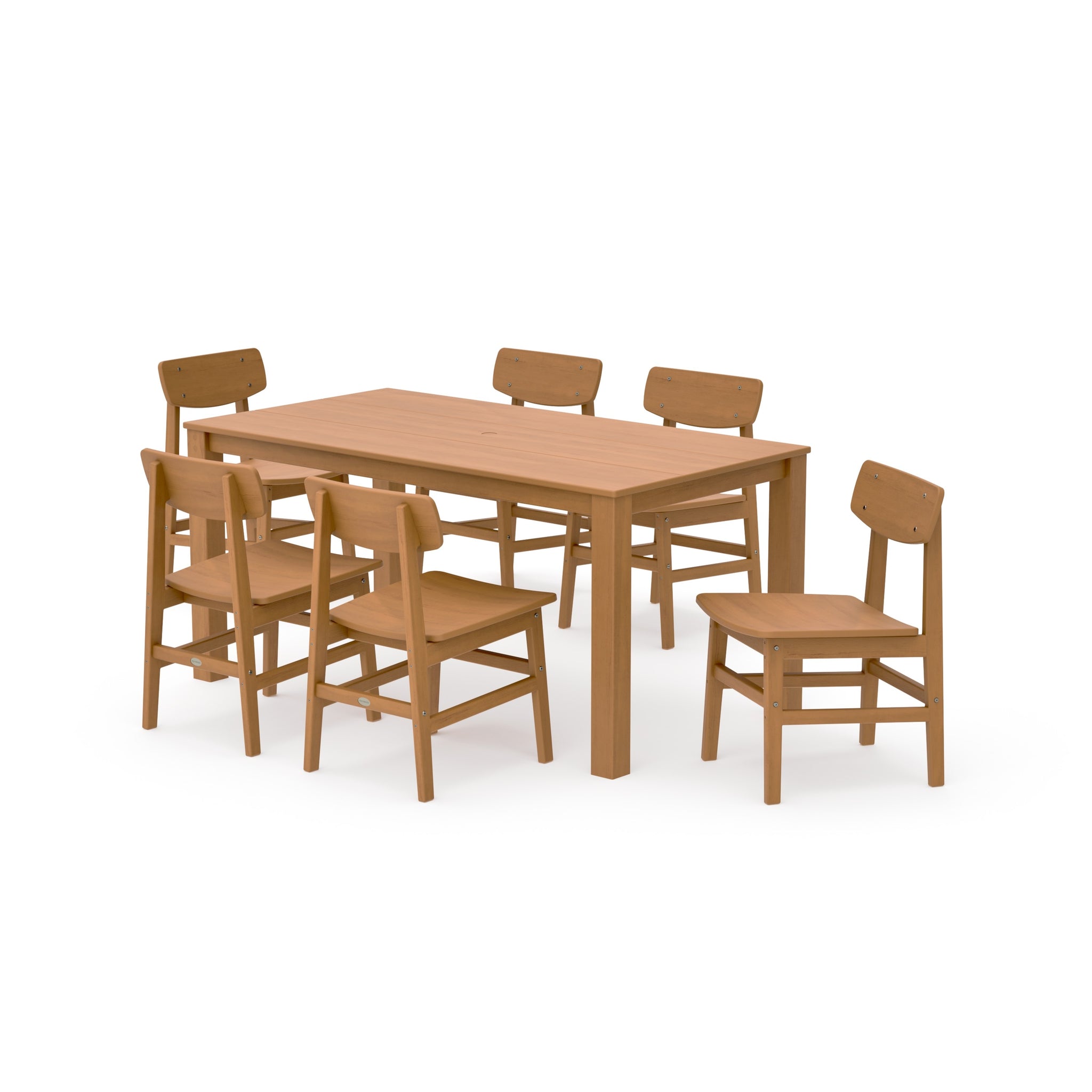 Modern Studio Urban Chair 7-Piece Parsons Table Dining Set