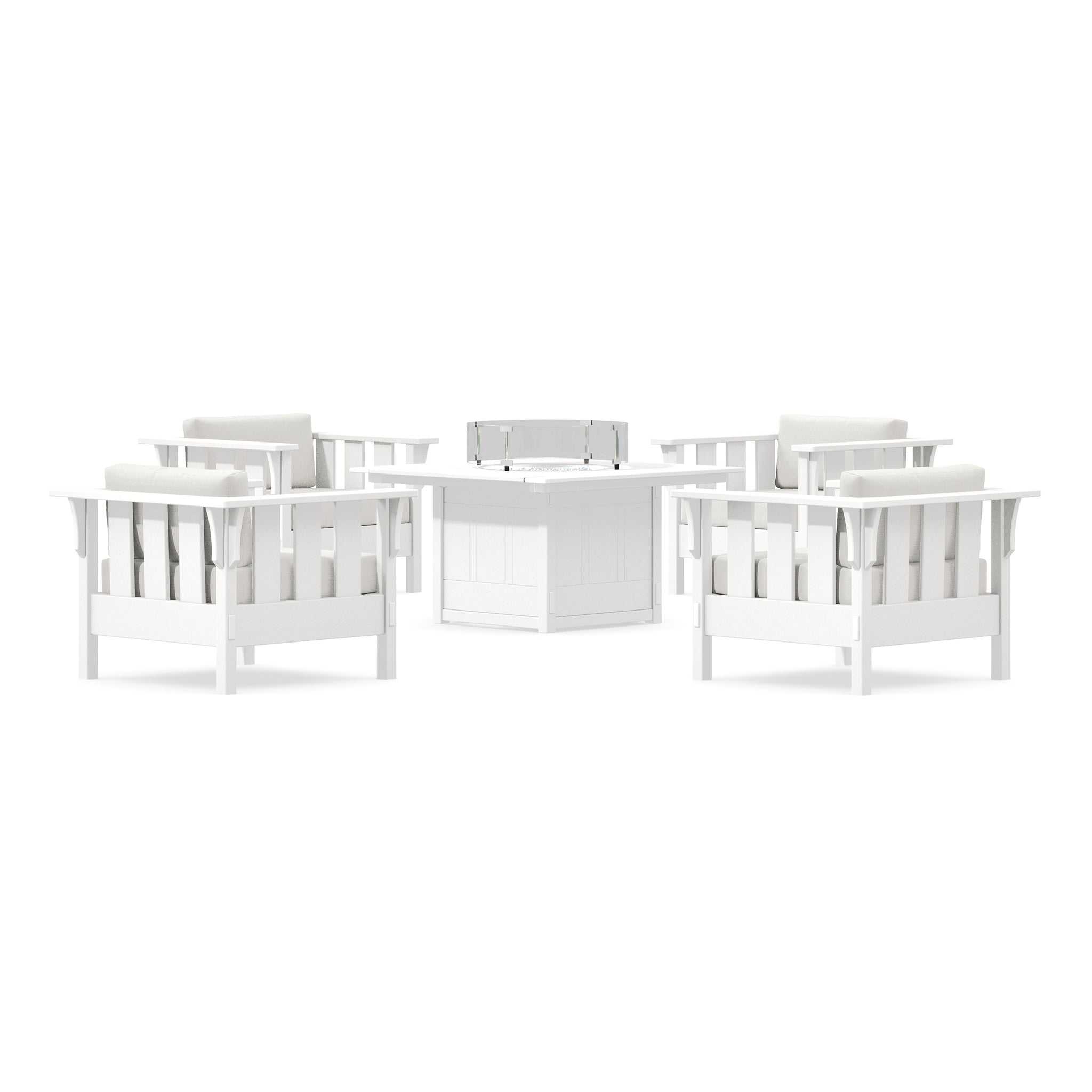 Acadia 5-Piece Deep Seating Set with Fire Pit Table